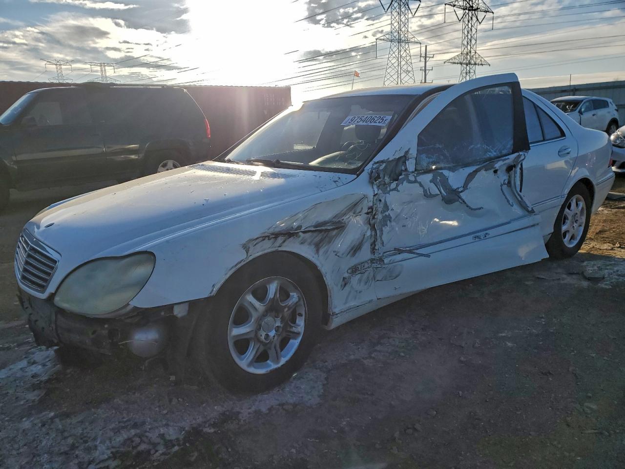 2002 Mercedes-benz S 430 White vin: WDBNG70J82A300030