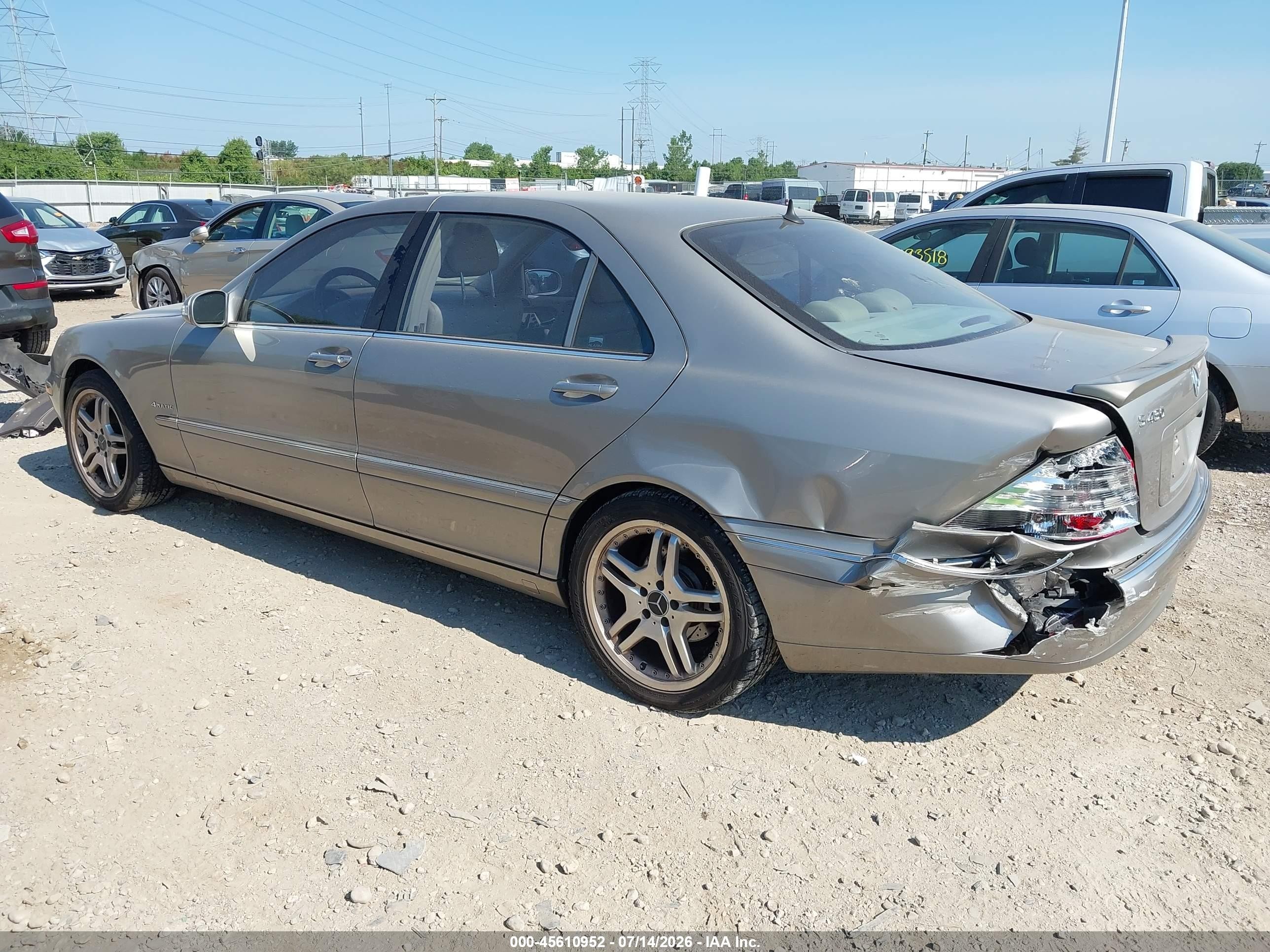2003 Mercedes-benz S 430   Золотой vin: WDBNG70J83A347527