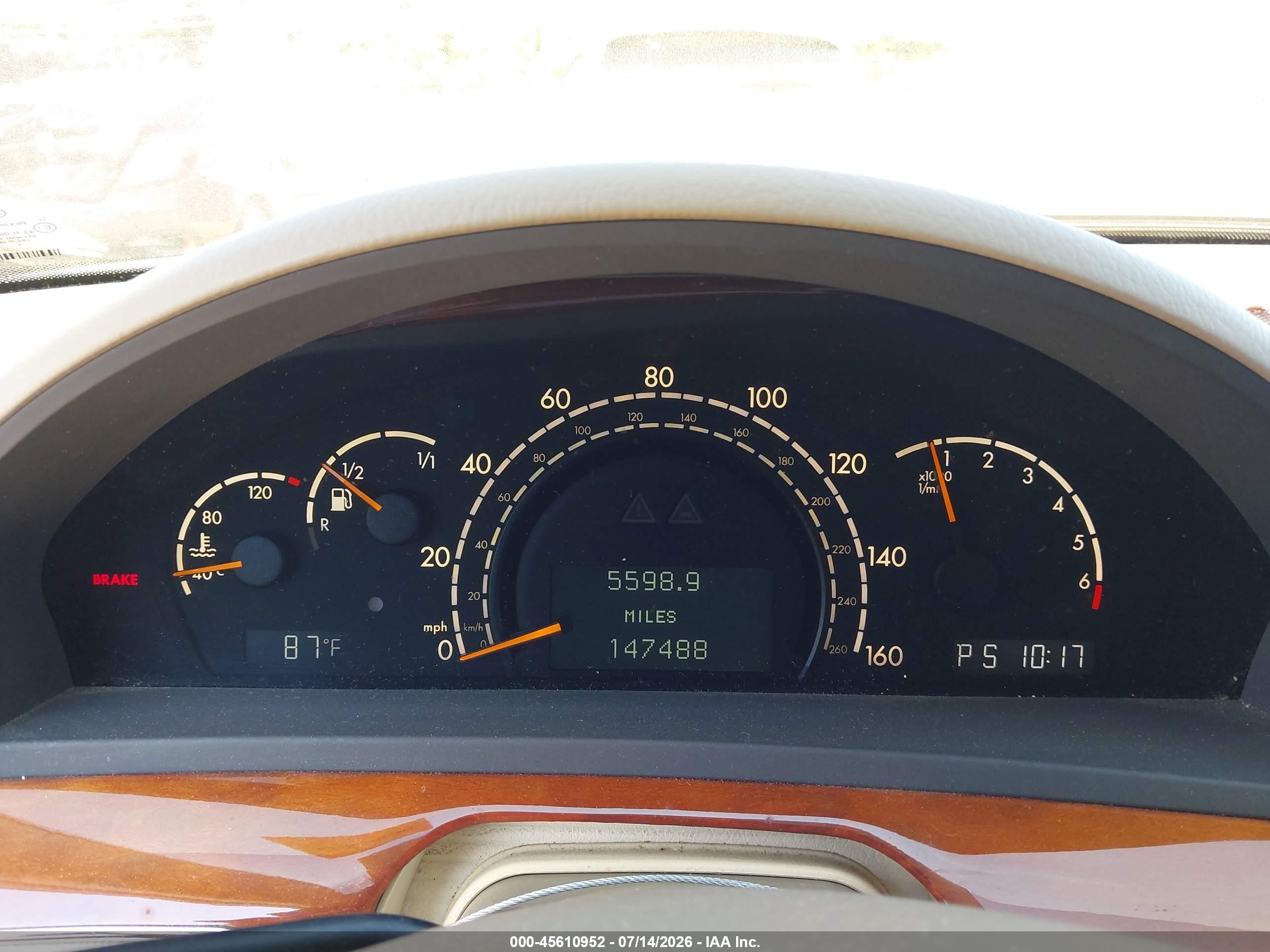 2003 Mercedes-benz S 430   Золотой vin: WDBNG70J83A347527