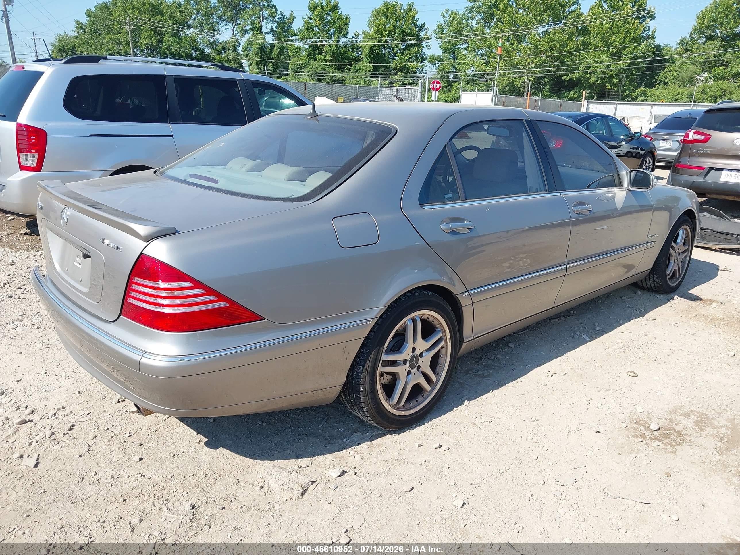 2003 Mercedes-benz S 430   Золотой vin: WDBNG70J83A347527