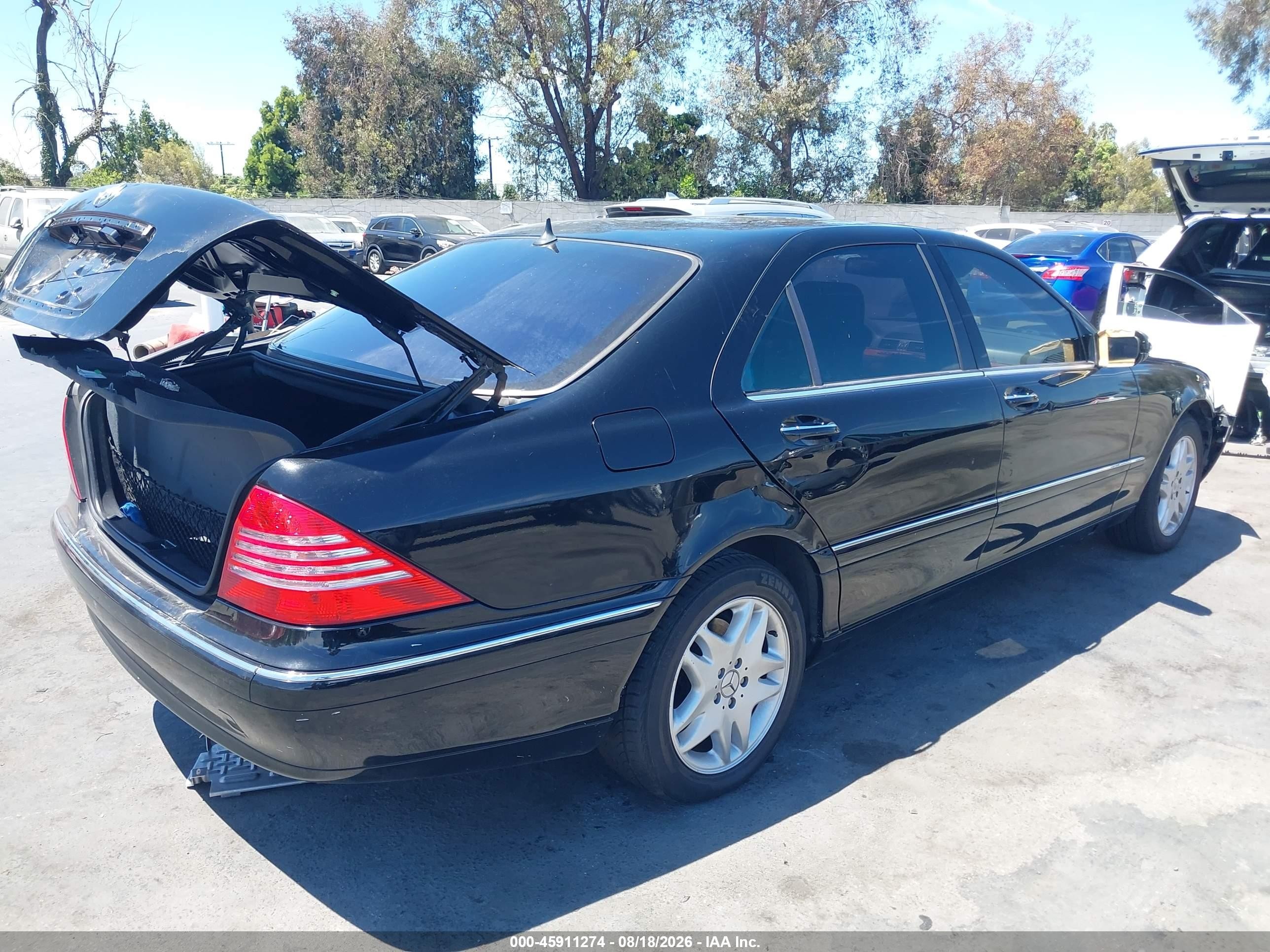2003 Mercedes-benz S 430 Черный vin: WDBNG70J83A368586