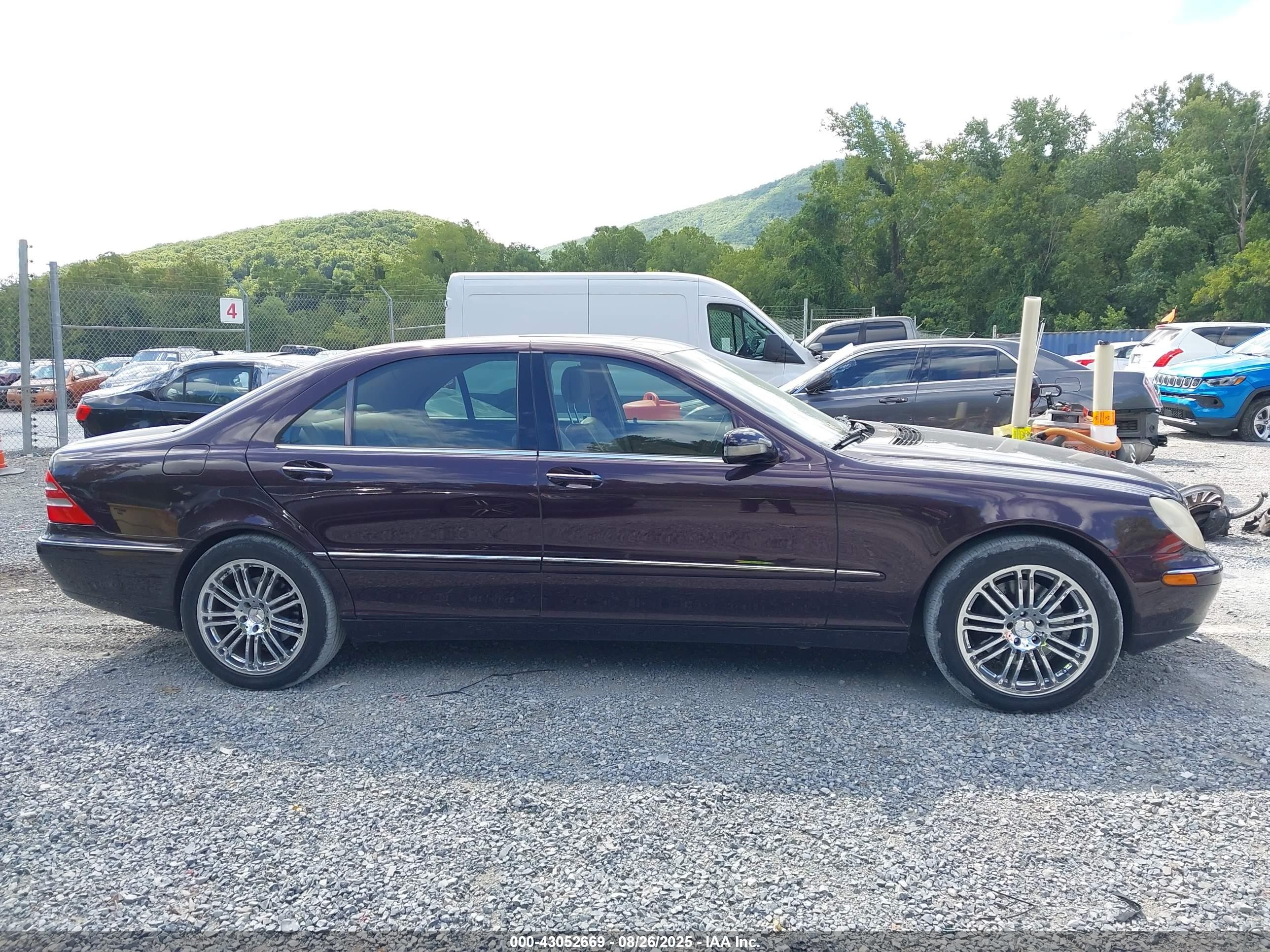 2000 Mercedes-benz S 430   Purple vin: WDBNG70J8YA007057