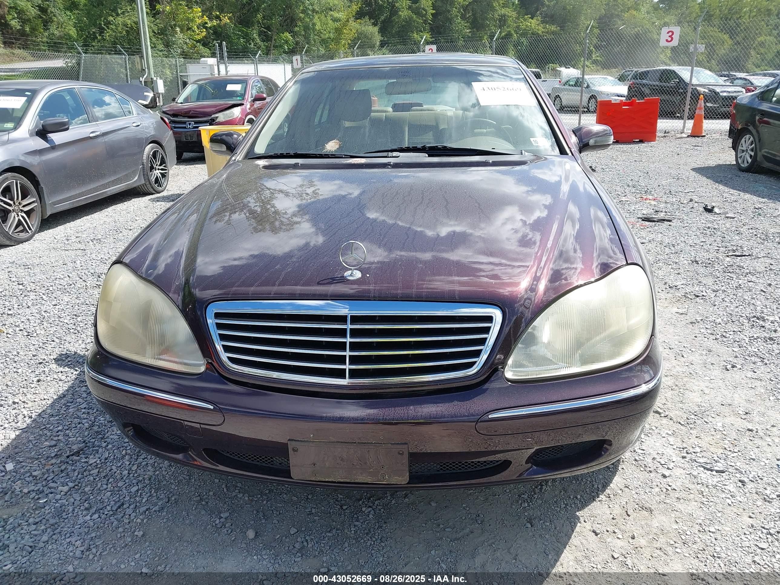 2000 Mercedes-benz S 430   Purple vin: WDBNG70J8YA007057
