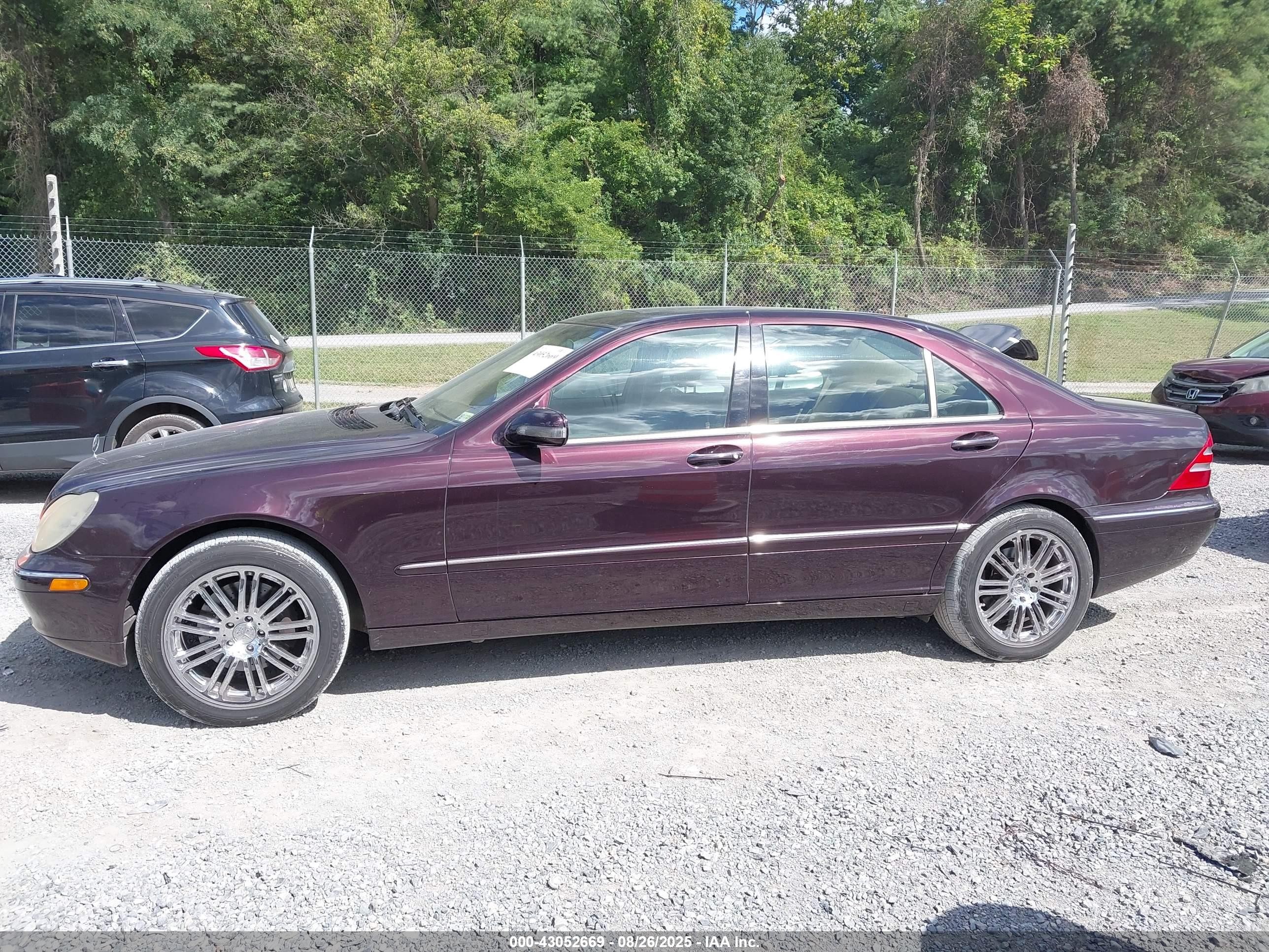 2000 Mercedes-benz S 430   Purple vin: WDBNG70J8YA007057