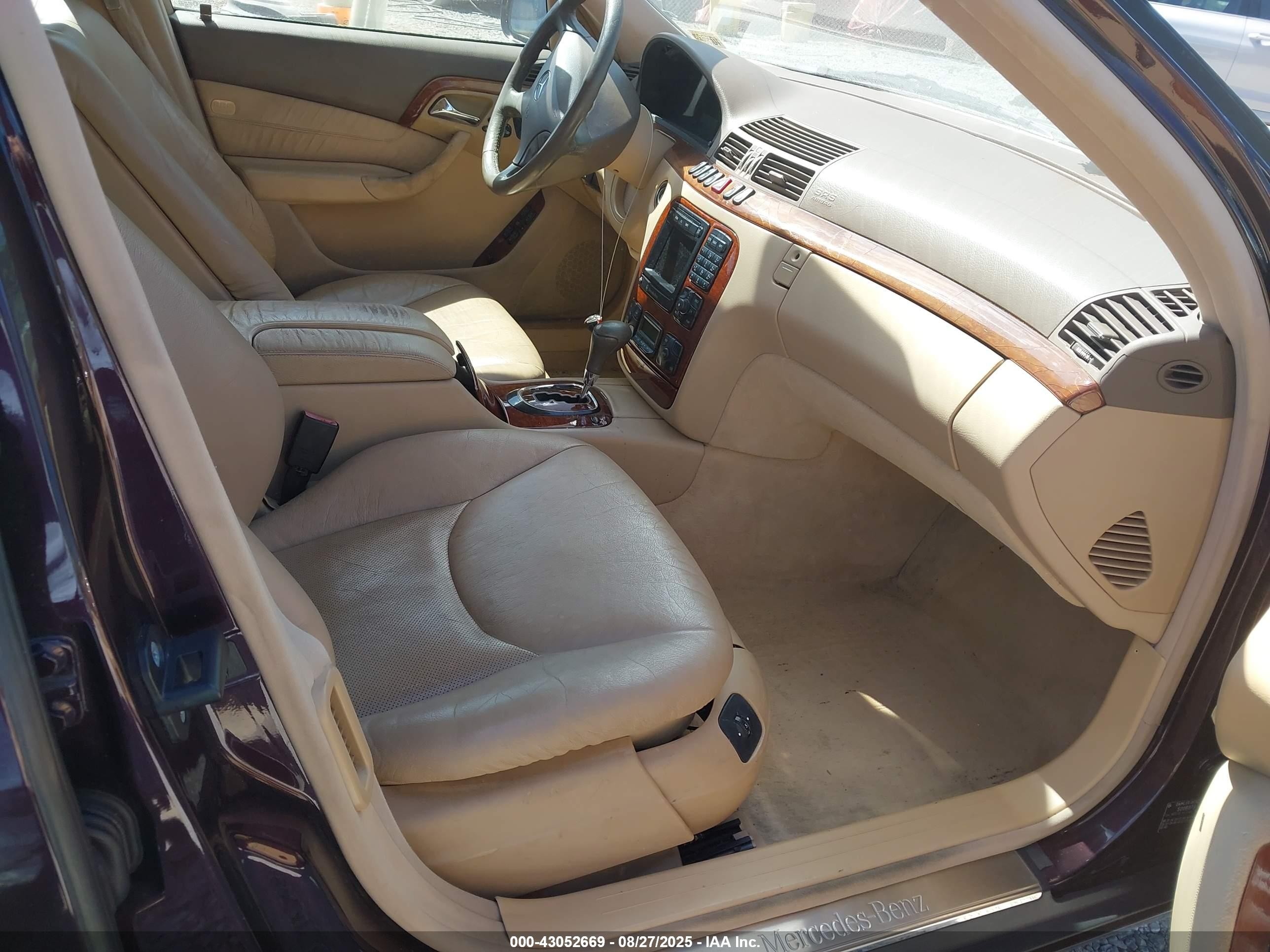2000 Mercedes-benz S 430   Purple vin: WDBNG70J8YA007057