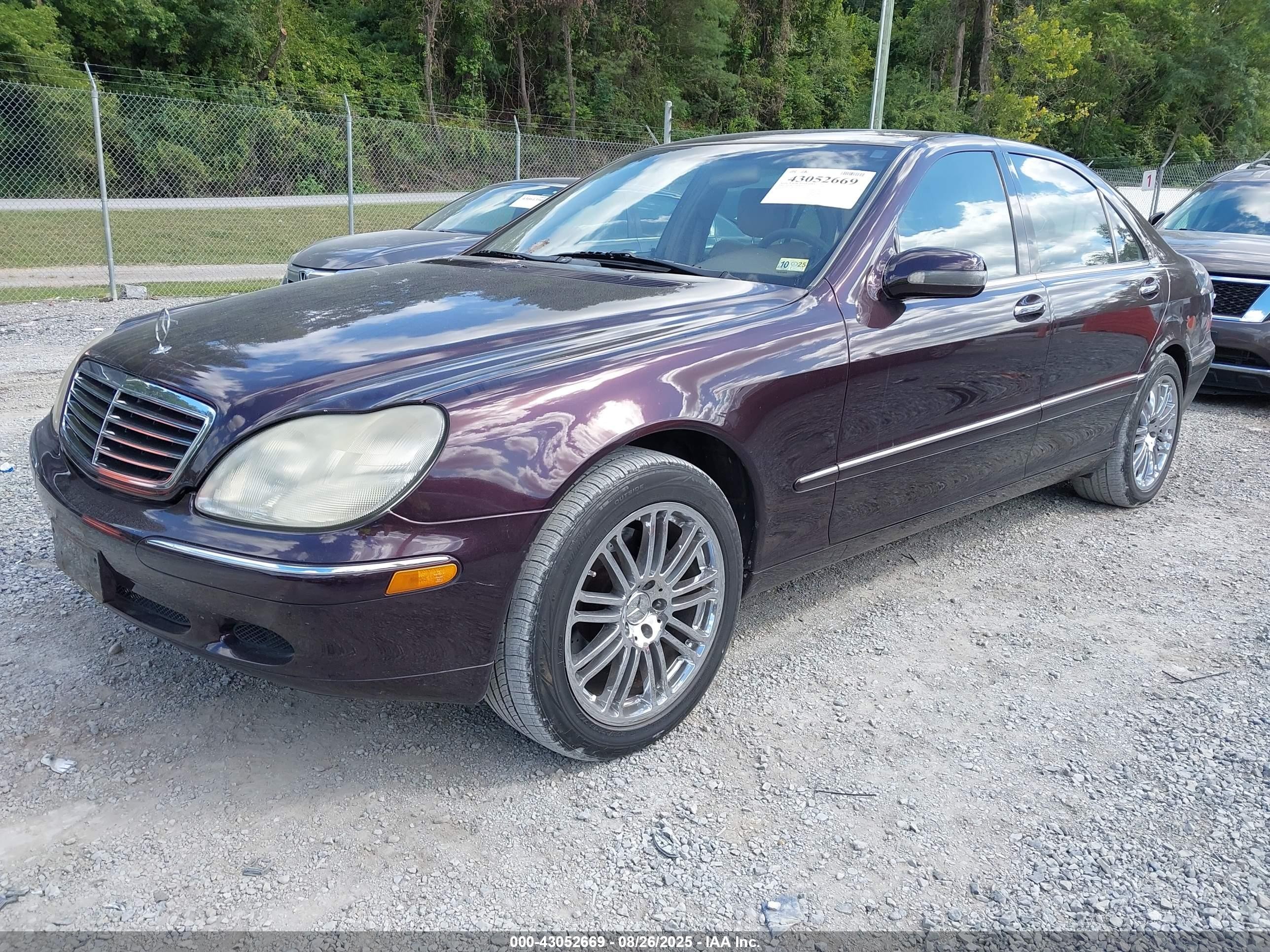 2000 Mercedes-benz S 430   Purple vin: WDBNG70J8YA007057