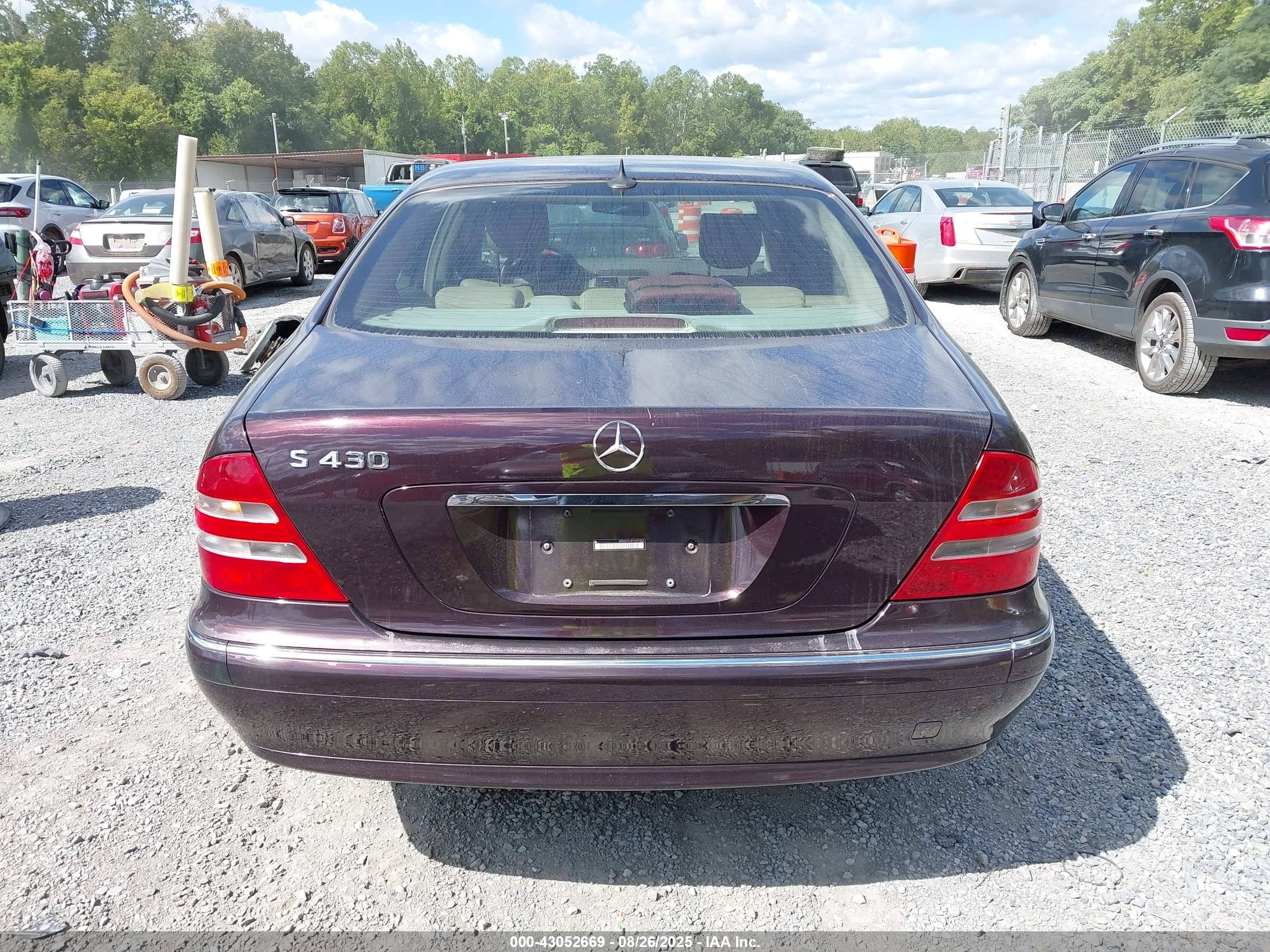2000 Mercedes-benz S 430   Purple vin: WDBNG70J8YA007057