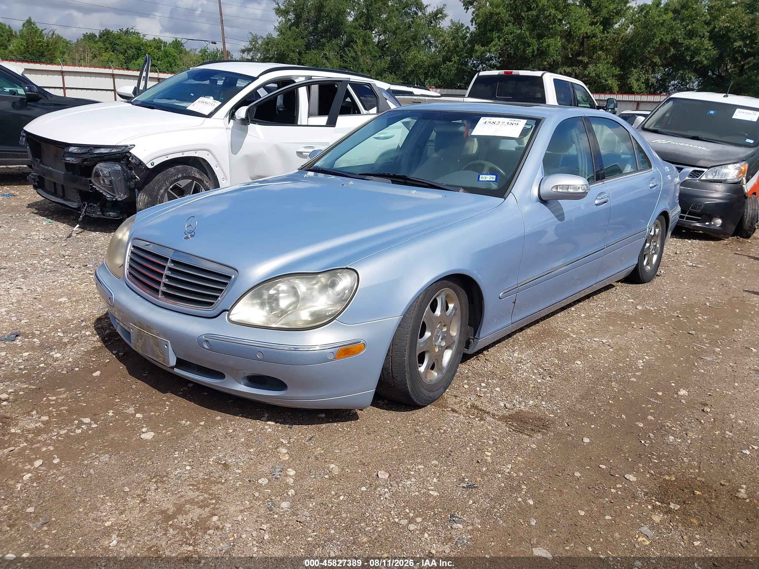 2000 Mercedes-benz S 430   Blue vin: WDBNG70J8YA088819