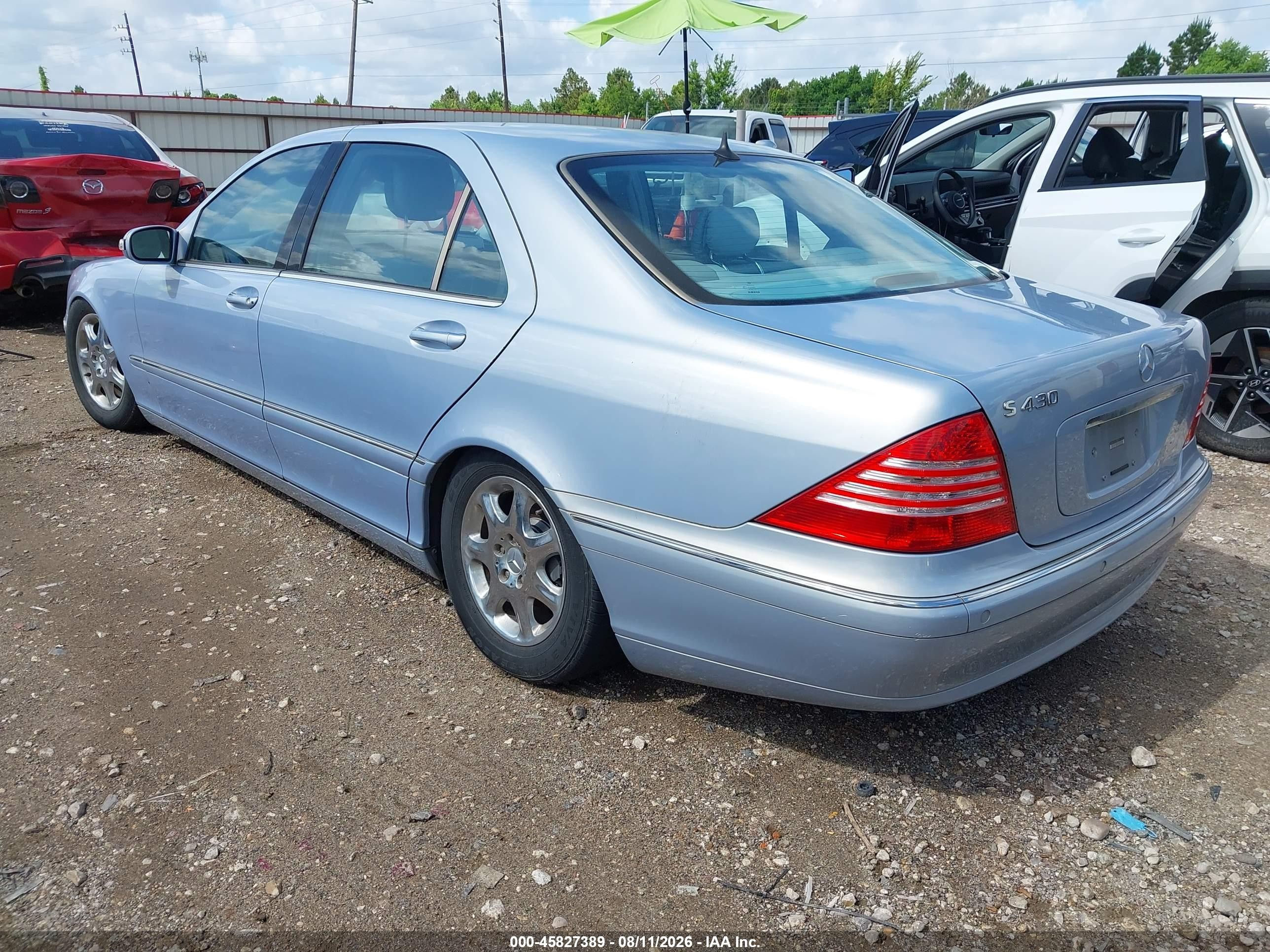 2000 Mercedes-benz S 430   Blue vin: WDBNG70J8YA088819