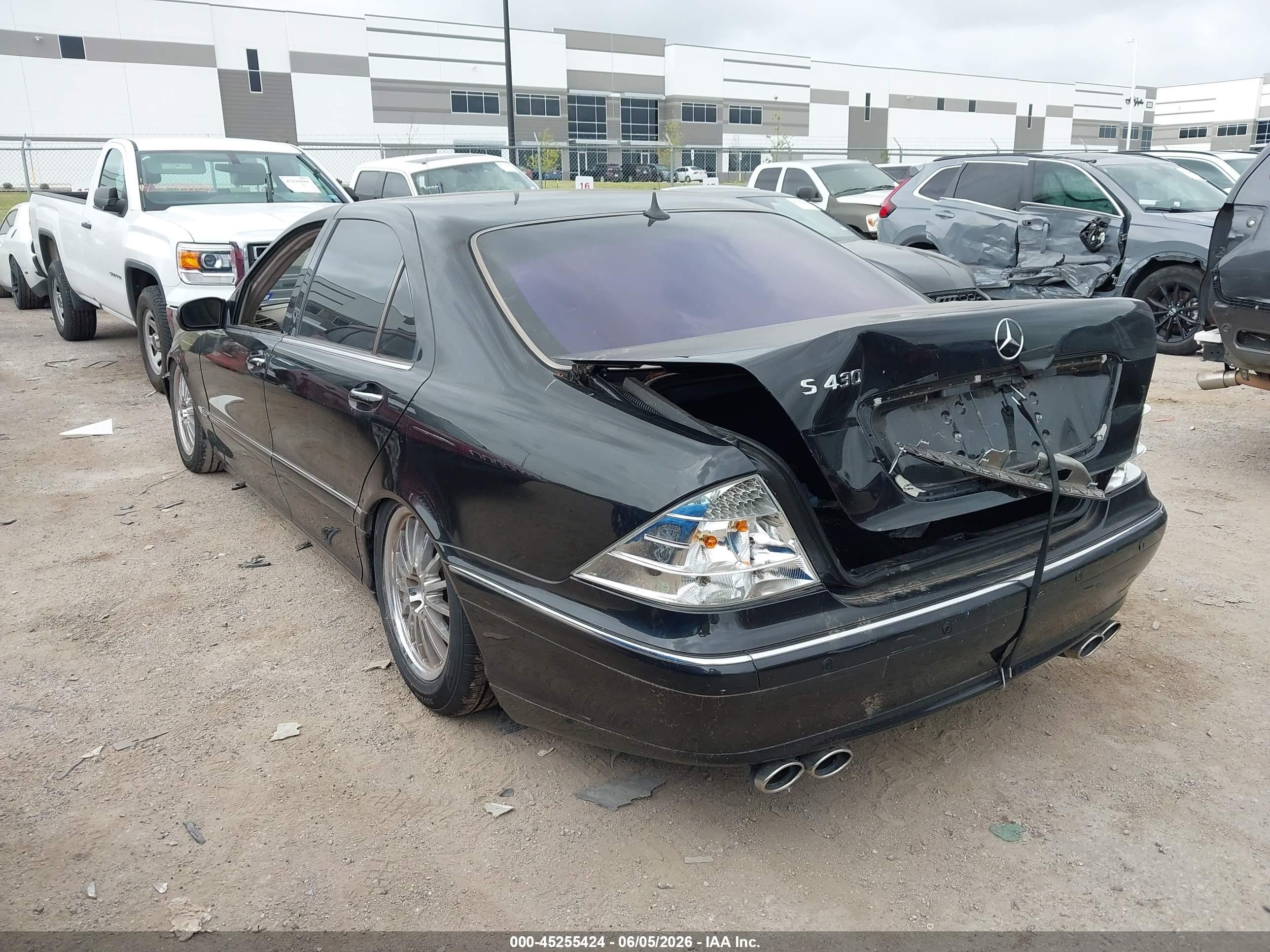 2001 Mercedes-benz S 430 Black vin: WDBNG70J91A193178