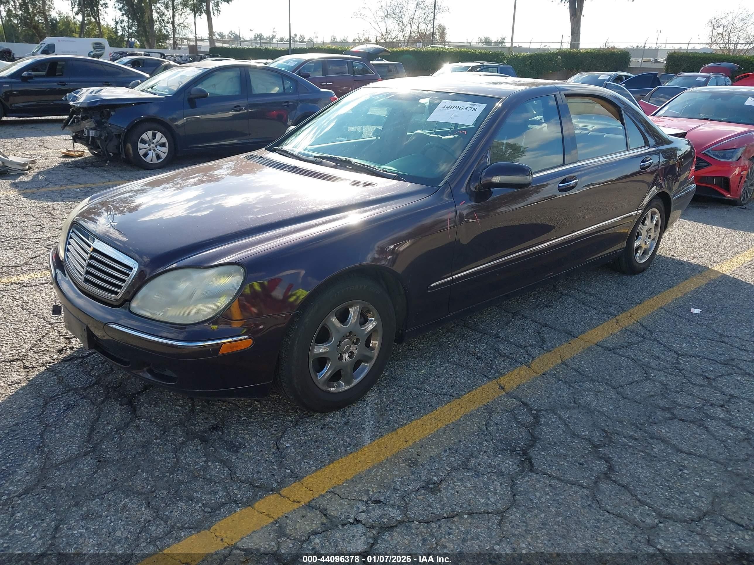 2000 Mercedes-benz S 430   Purple vin: WDBNG70J9YA089445
