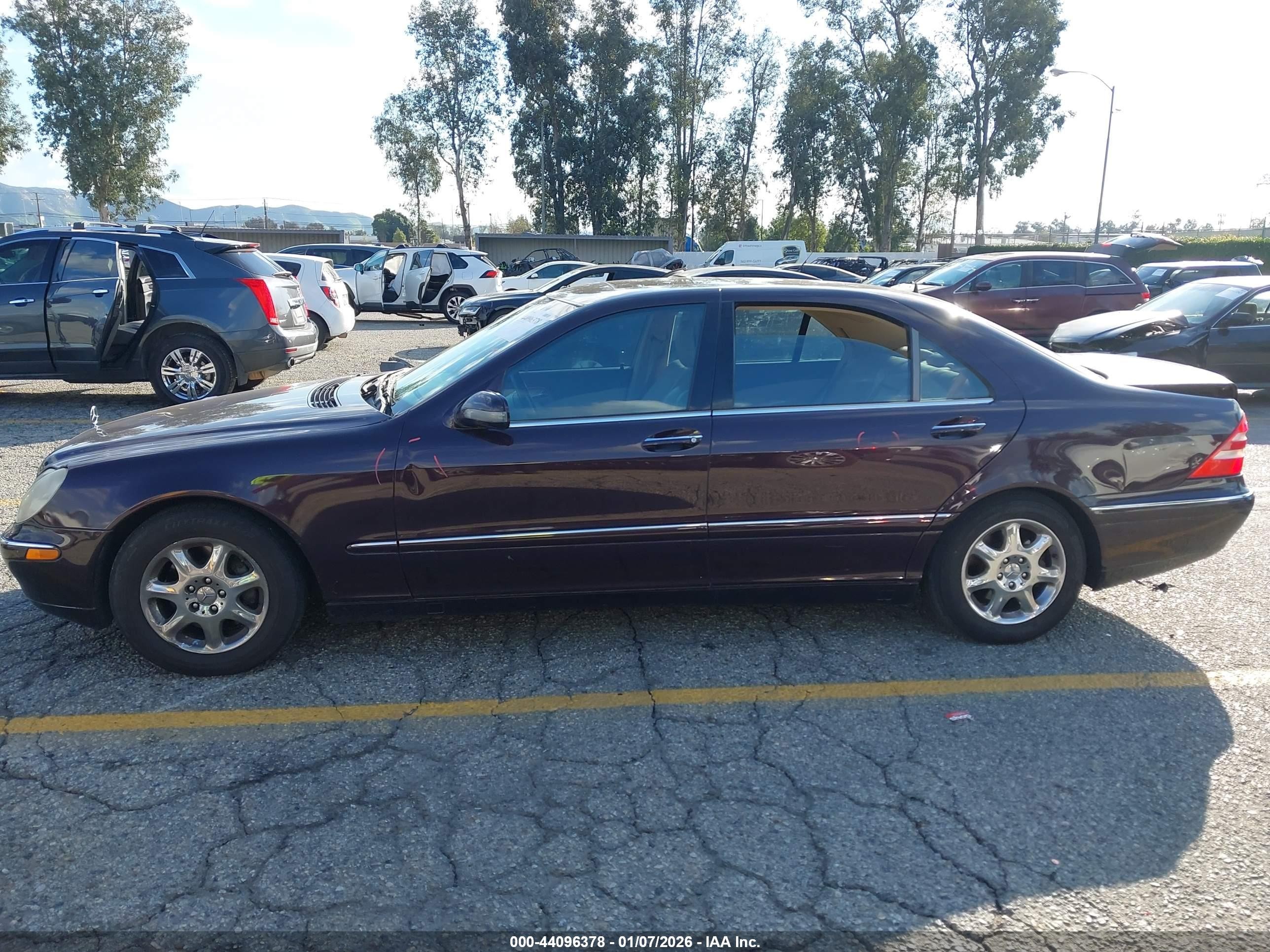 2000 Mercedes-benz S 430   Purple vin: WDBNG70J9YA089445