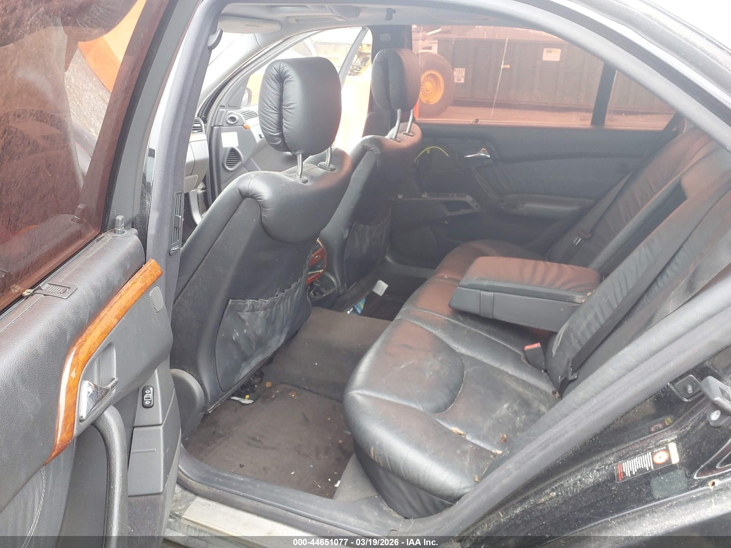 2001 Mercedes-benz S 430   Черный vin: WDBNG70JX1A218234