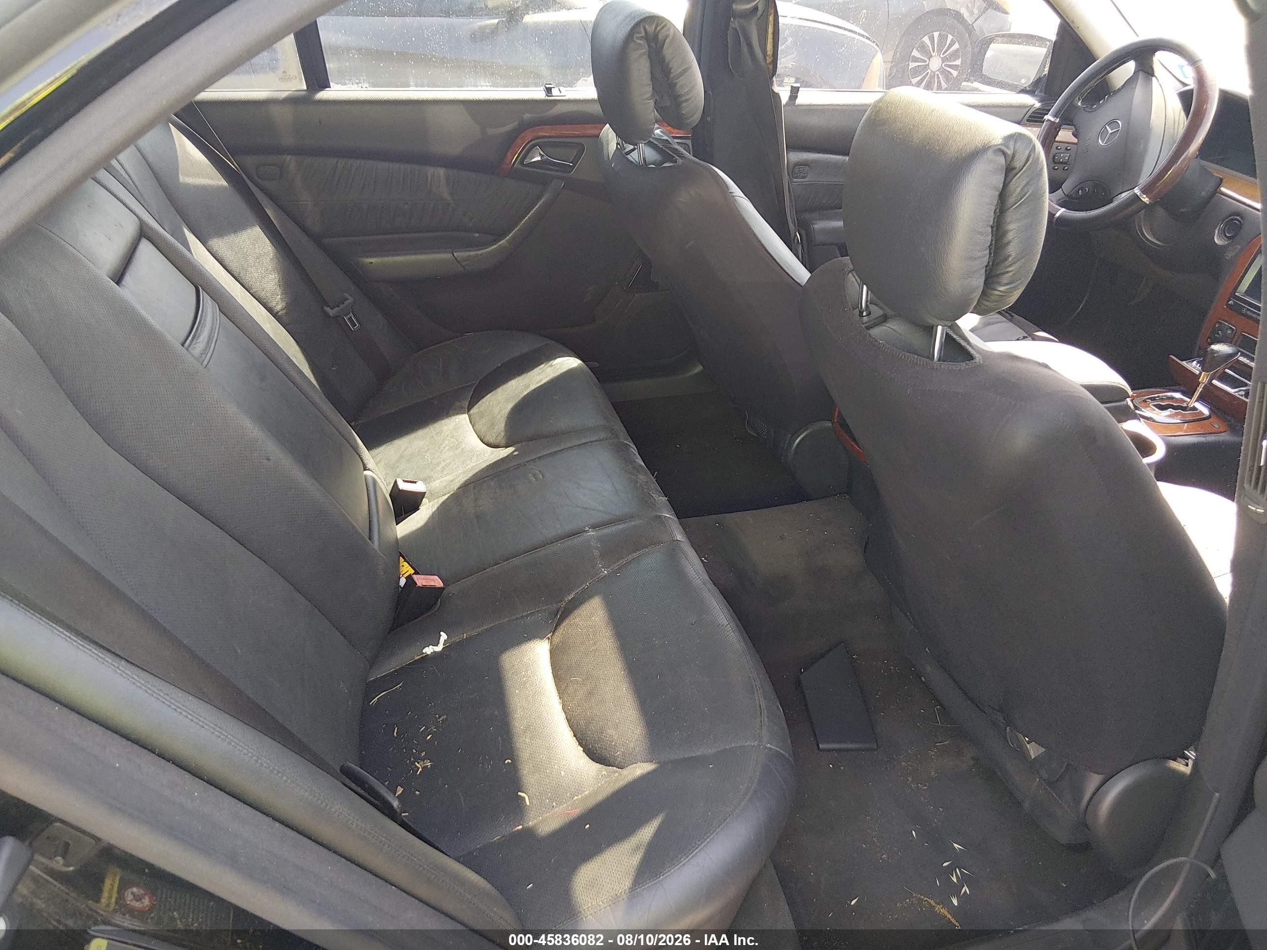 2002 Mercedes-benz S 430   Black vin: WDBNG70JX2A282792