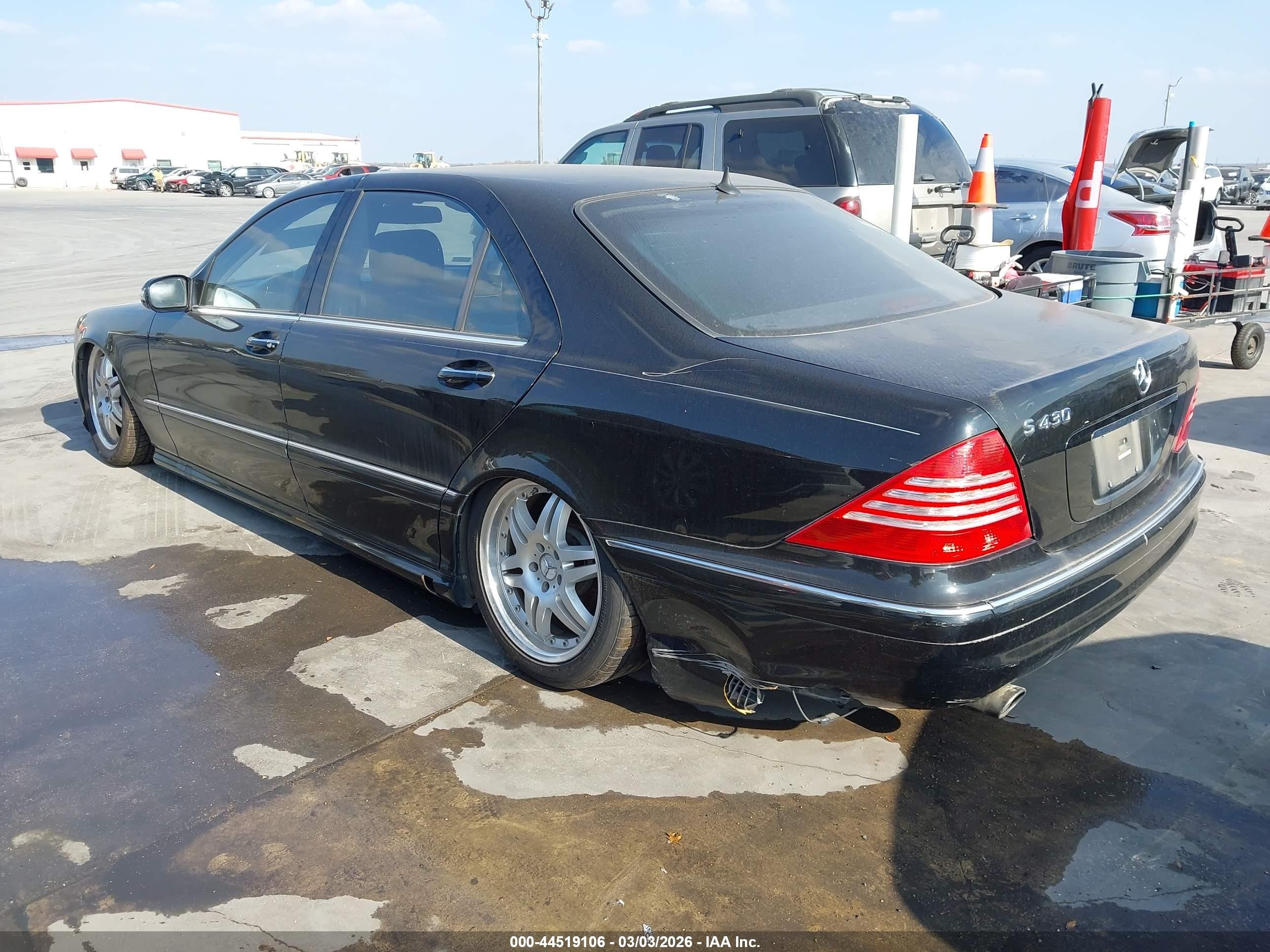 2003 Mercedes-benz S 430   Black vin: WDBNG70JX3A374972