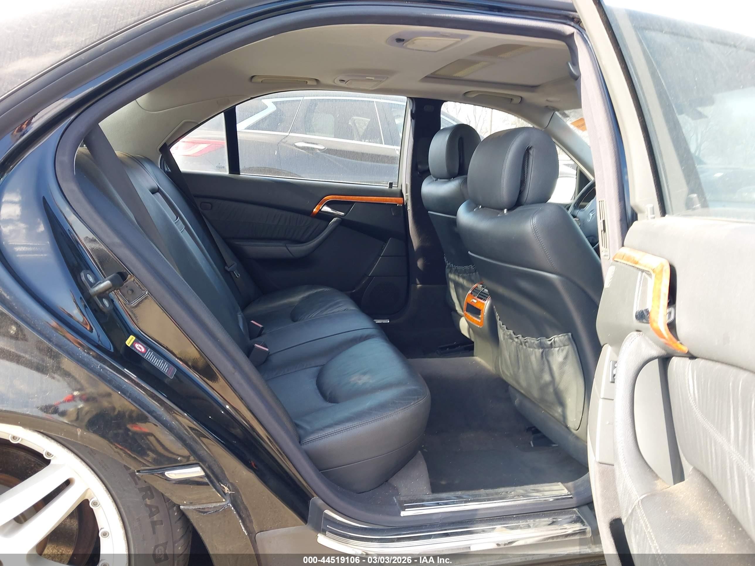 2003 Mercedes-benz S 430   Black vin: WDBNG70JX3A374972