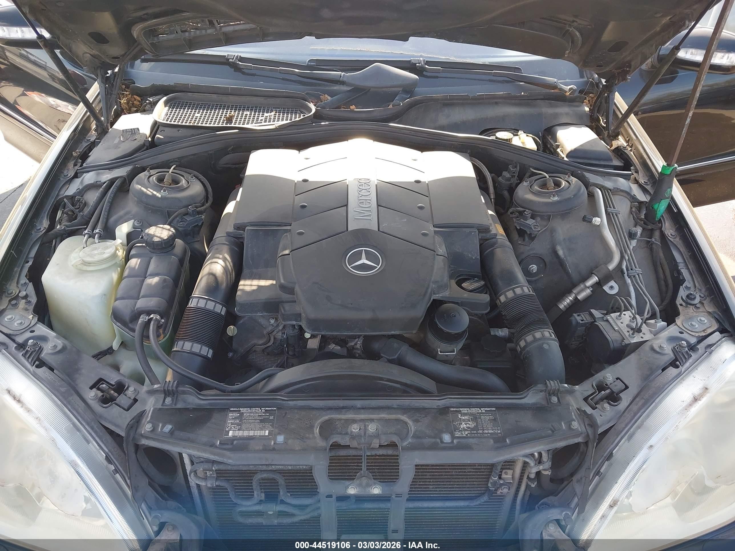 2003 Mercedes-benz S 430   Black vin: WDBNG70JX3A374972