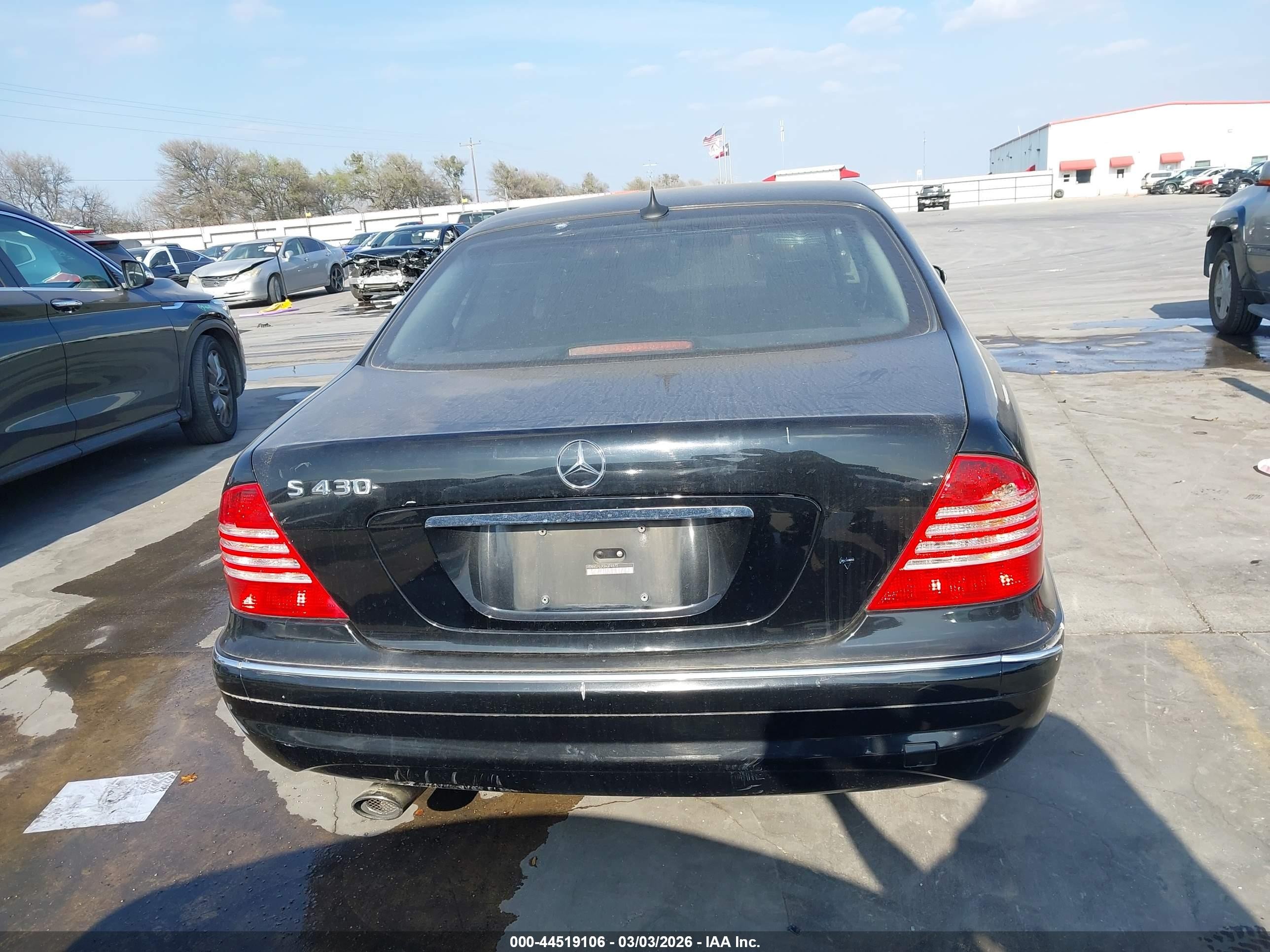 2003 Mercedes-benz S 430   Black vin: WDBNG70JX3A374972