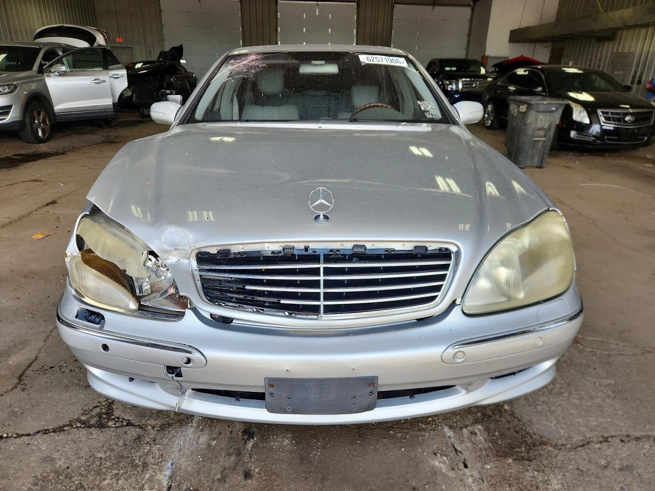2002 Mercedes-benz S 55 Amg Silver vin: WDBNG73J22A251466