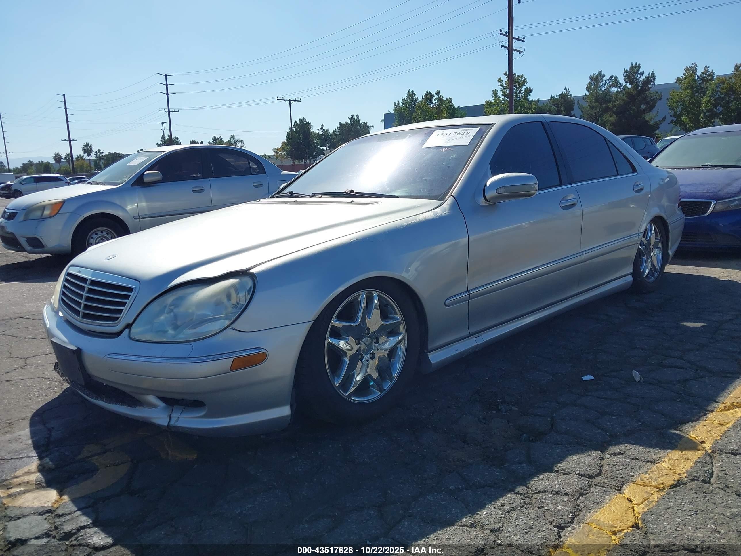 2002 Mercedes-benz S 55 Amg   Silver vin: WDBNG73J32A266378