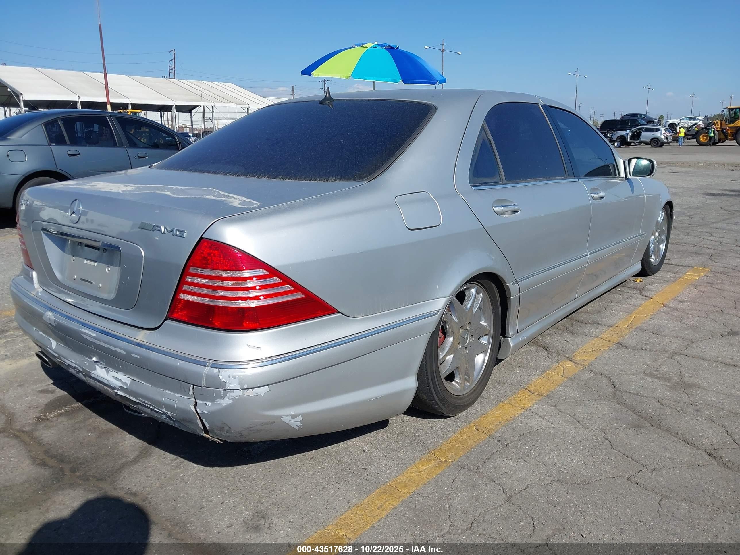 2002 Mercedes-benz S 55 Amg   Silver vin: WDBNG73J32A266378