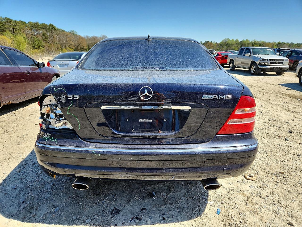 2002 Mercedes-benz S 55 Amg Blue vin: WDBNG73J72A229270