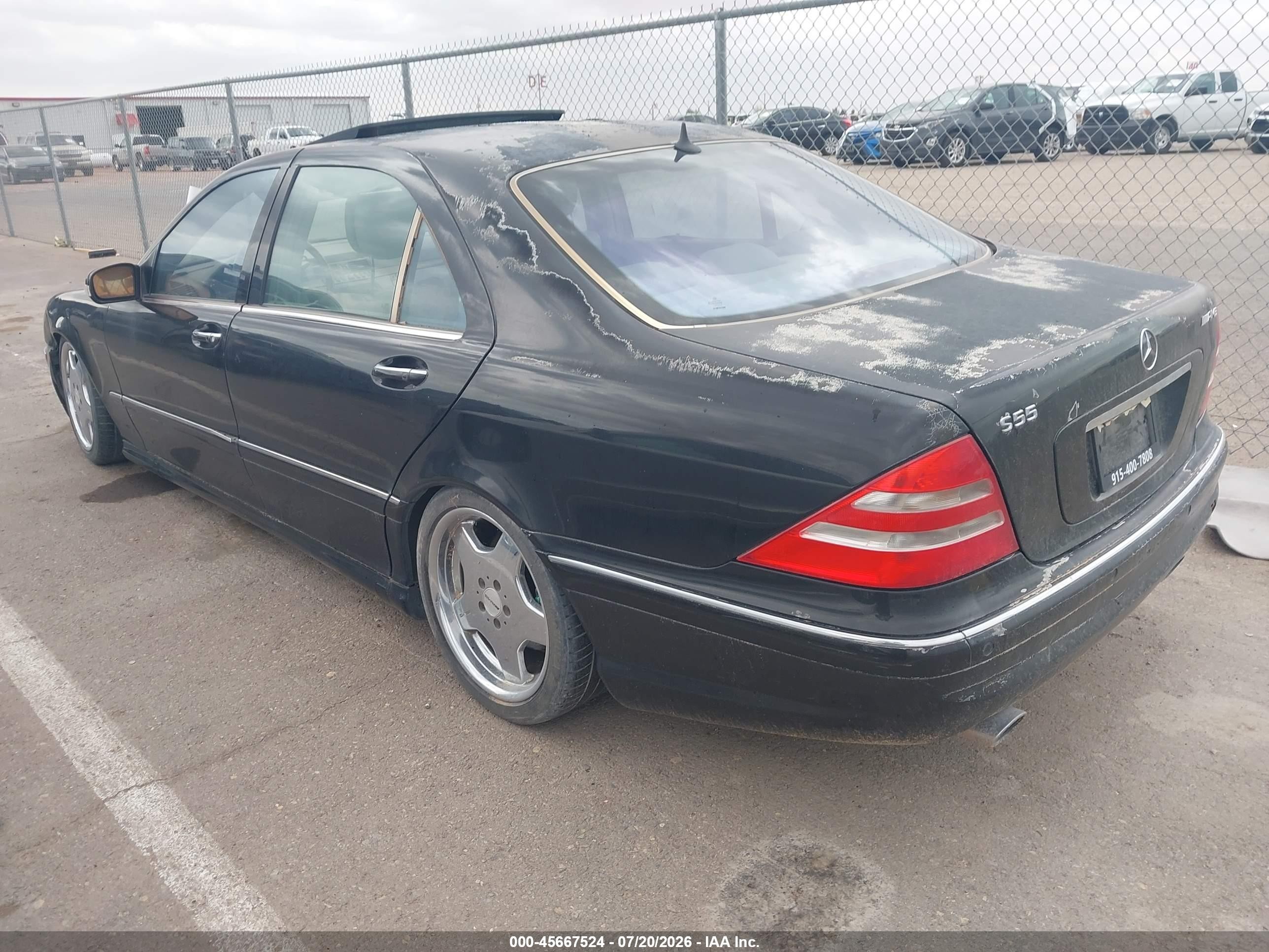 2002 Mercedes-benz S 55 Amg   Black vin: WDBNG73J82A264223