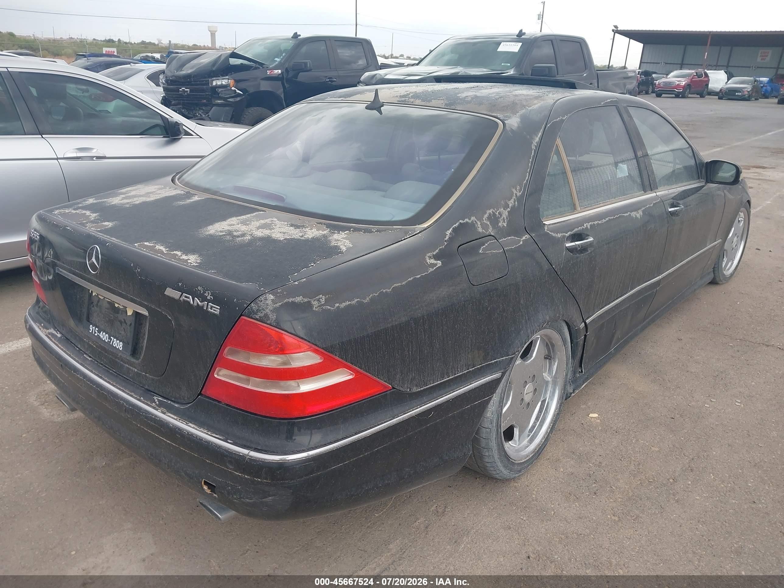 2002 Mercedes-benz S 55 Amg   Black vin: WDBNG73J82A264223