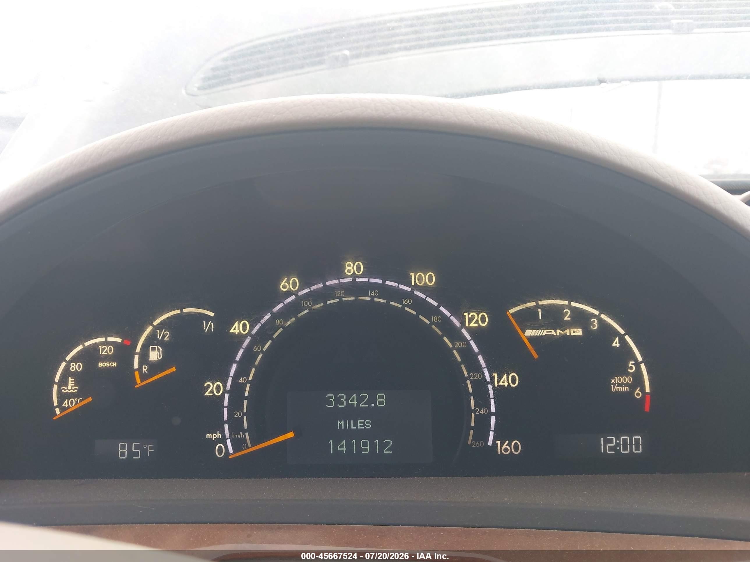 2002 Mercedes-benz S 55 Amg   Black vin: WDBNG73J82A264223
