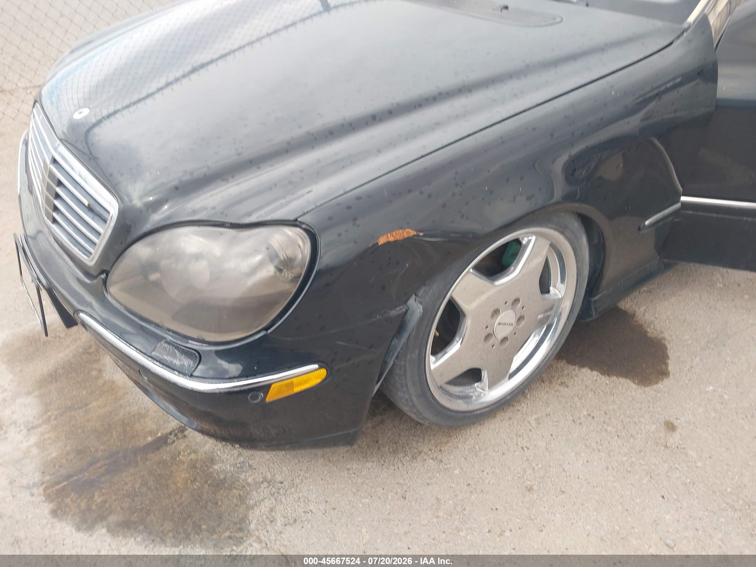2002 Mercedes-benz S 55 Amg   Black vin: WDBNG73J82A264223