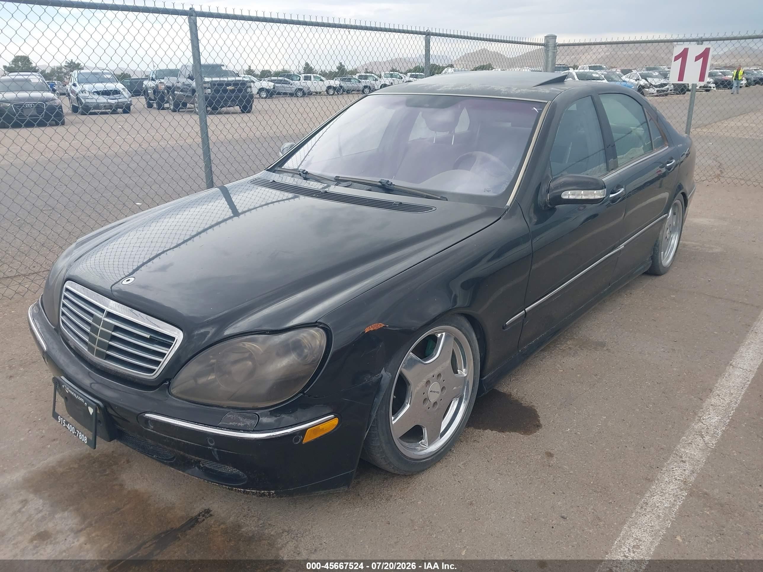 2002 Mercedes-benz S 55 Amg   Black vin: WDBNG73J82A264223