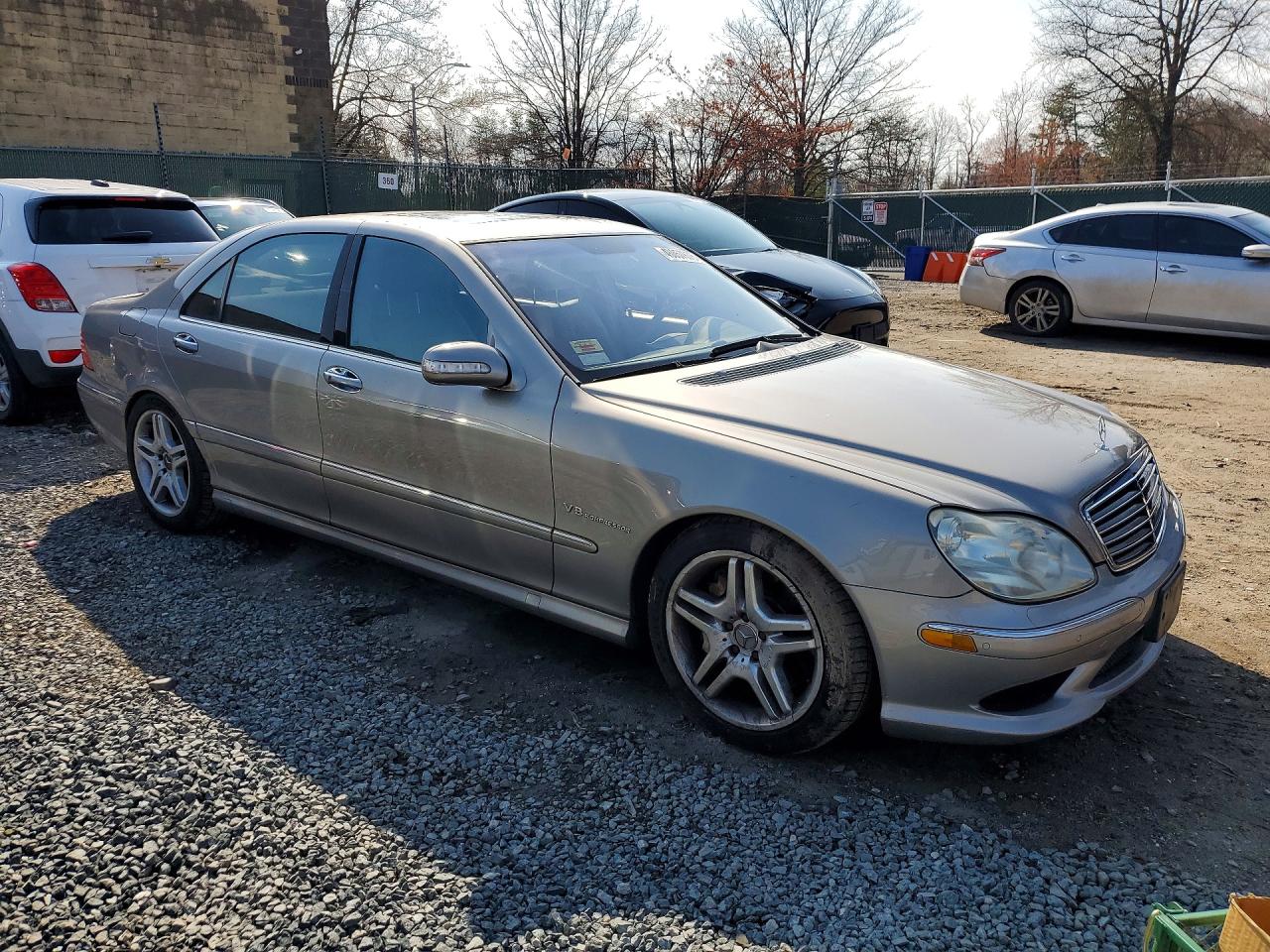 2004 Mercedes-benz S 55 Amg Silver vin: WDBNG74J04A398922