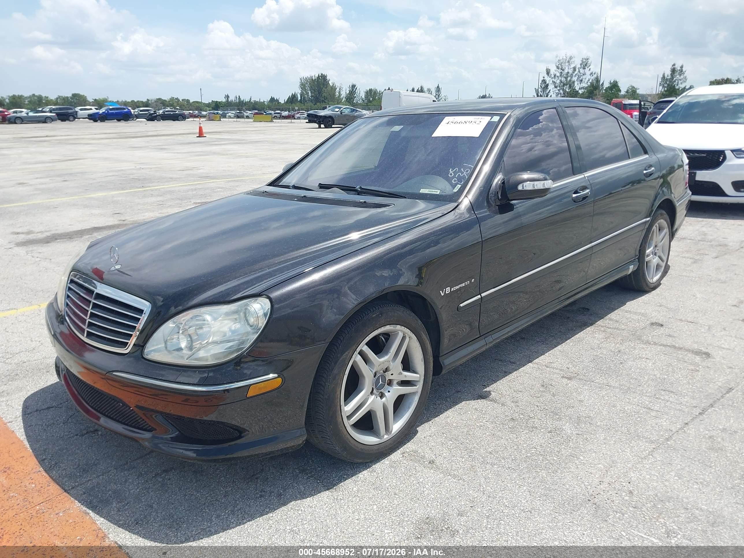 2005 Mercedes-benz S 55 Amg   Черный vin: WDBNG74J55A448361