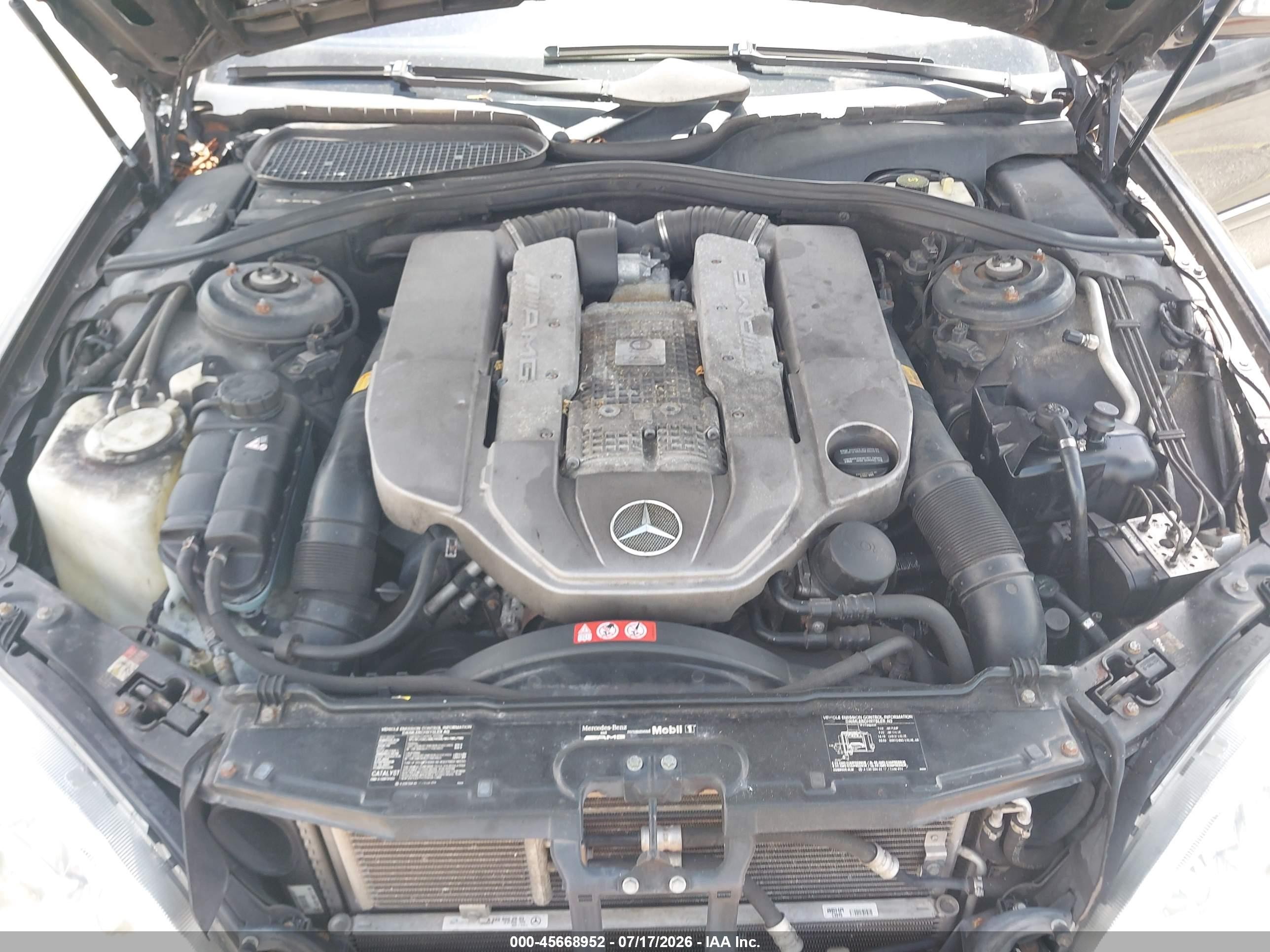 2005 Mercedes-benz S 55 Amg   Черный vin: WDBNG74J55A448361