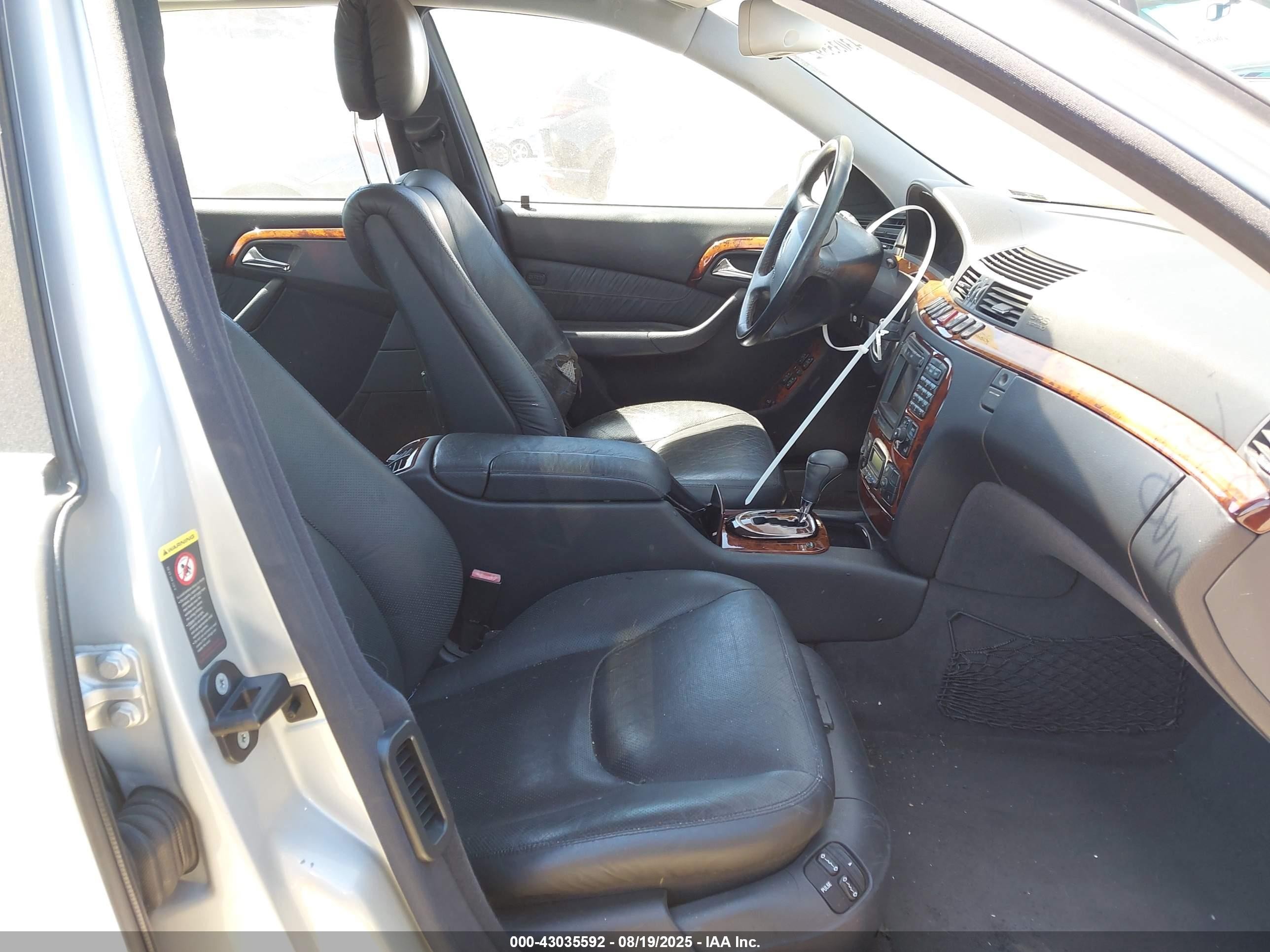 2001 Mercedes-benz S 500   Silver vin: WDBNG75J01A212600