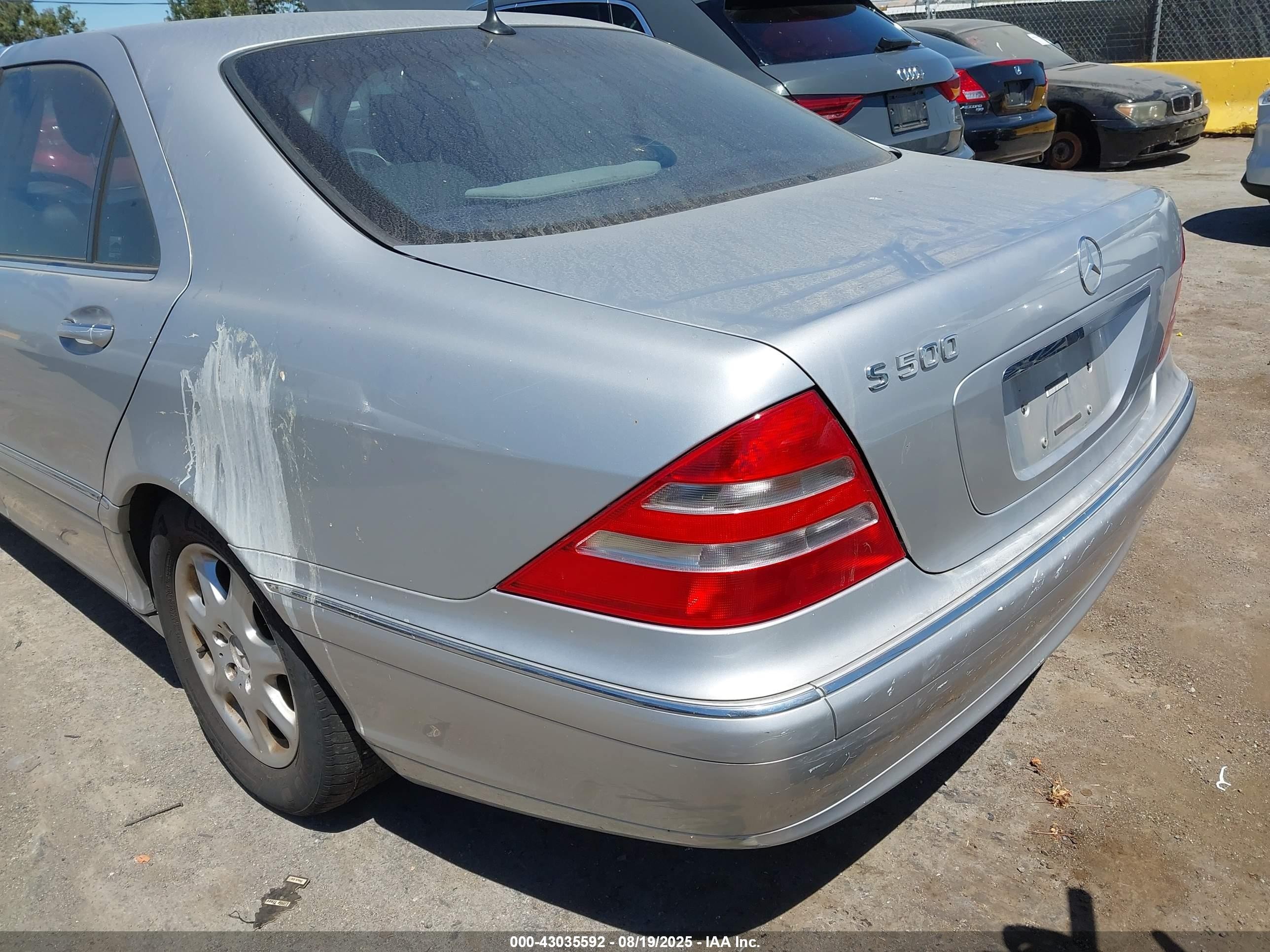 2001 Mercedes-benz S 500   Silver vin: WDBNG75J01A212600