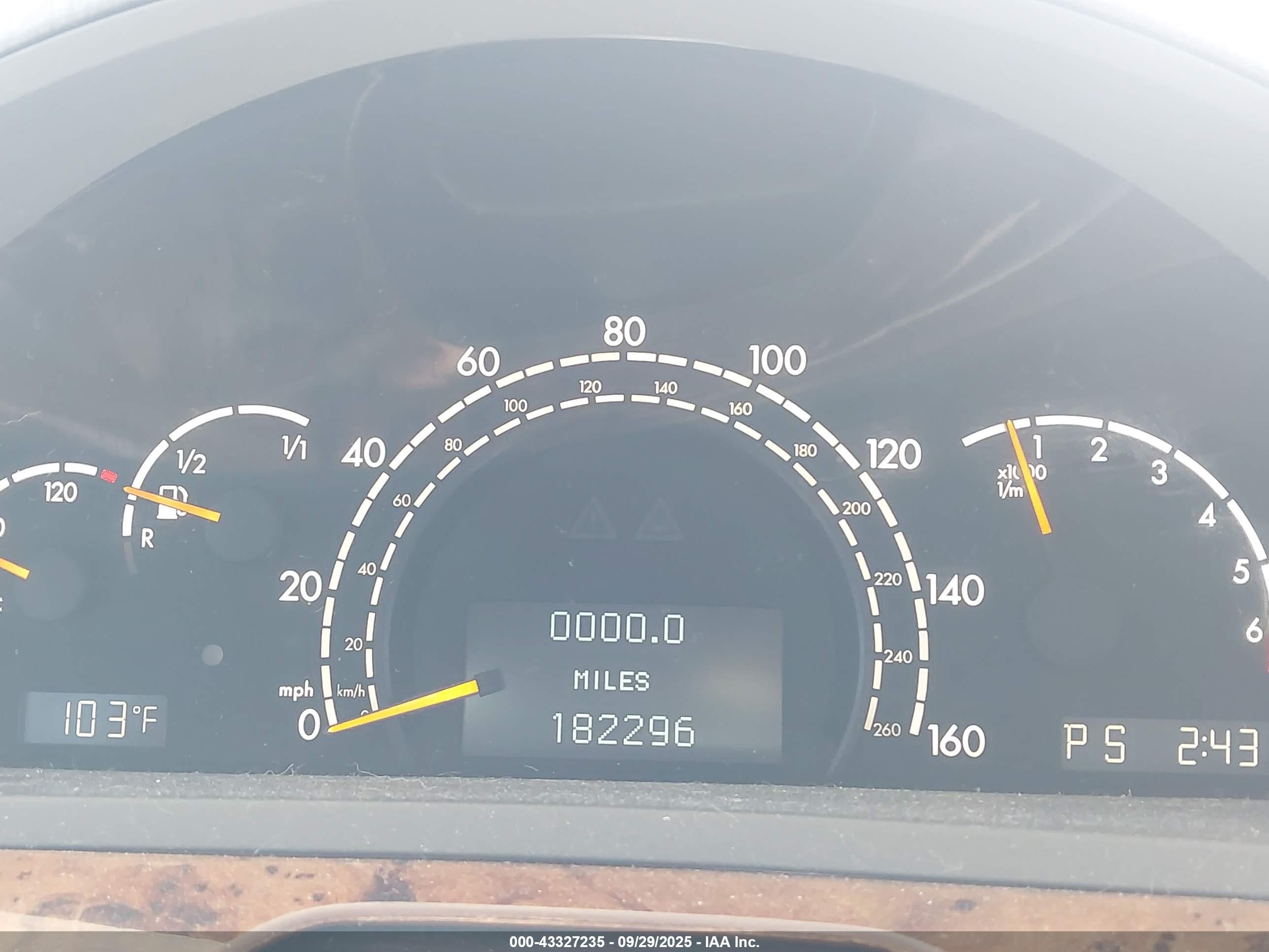 2001 Mercedes-benz S 500   Silver vin: WDBNG75J01A213892