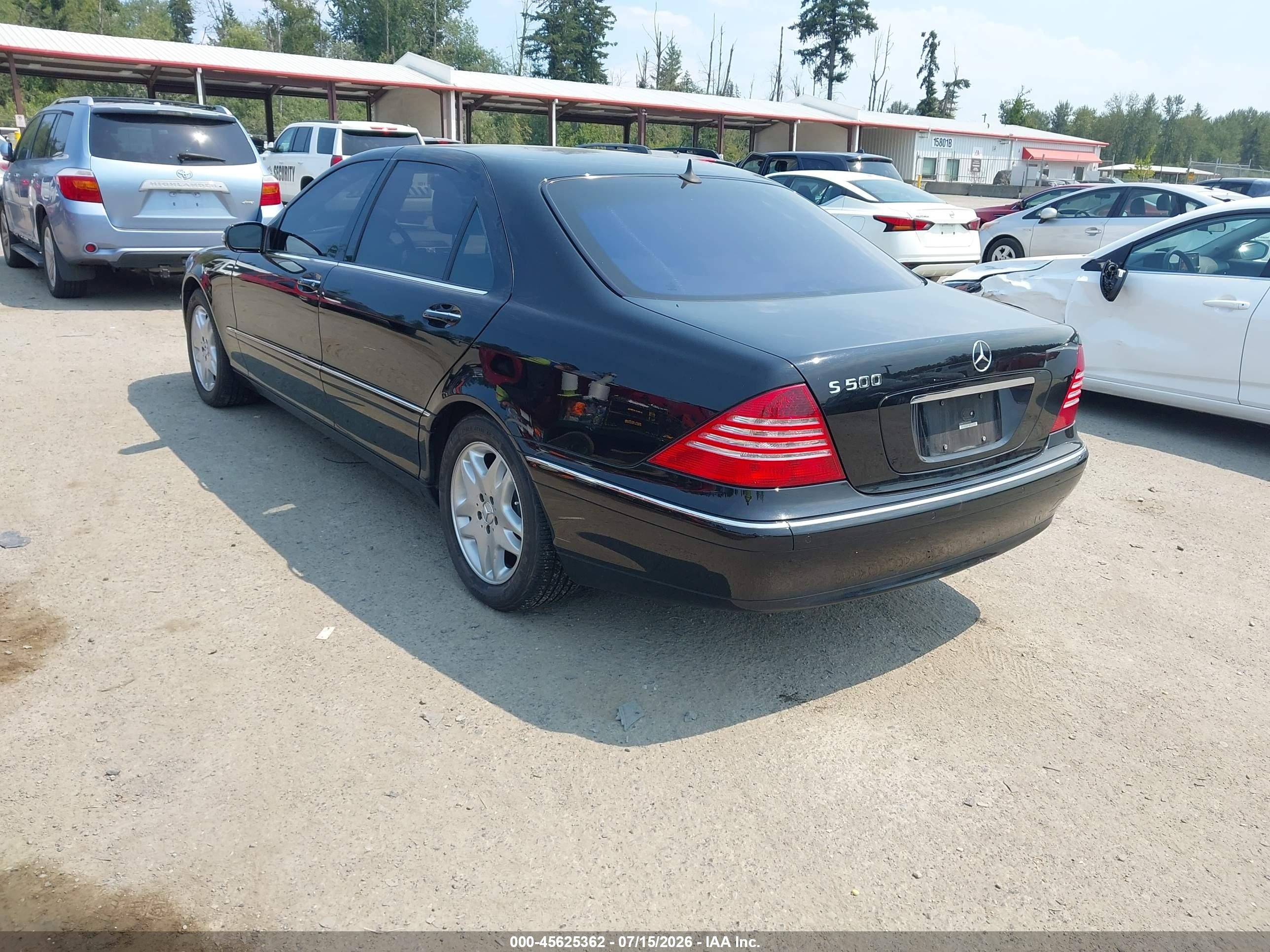 2003 Mercedes-benz S 500   Black vin: WDBNG75J03A329001