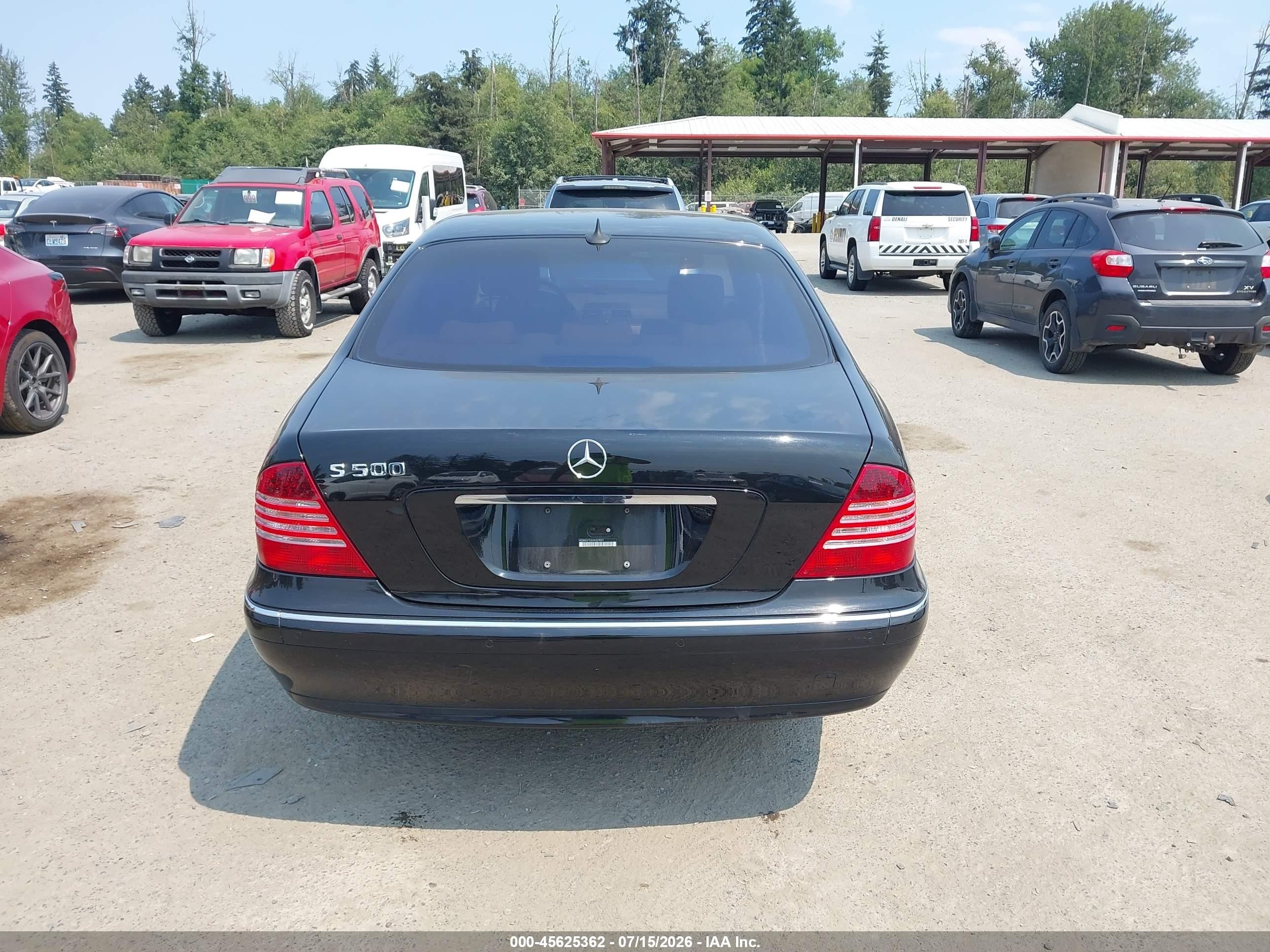 2003 Mercedes-benz S 500   Black vin: WDBNG75J03A329001