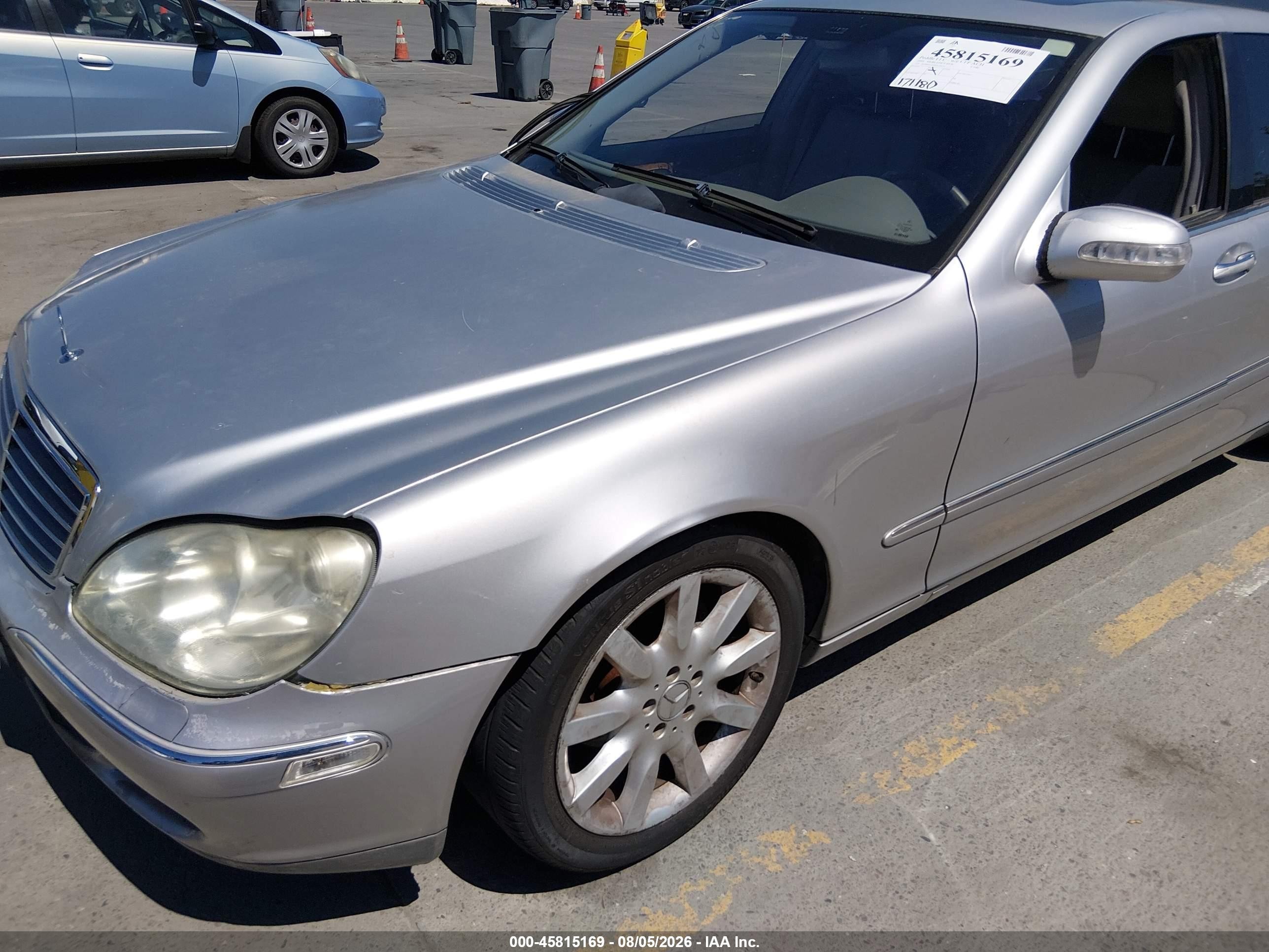 2004 Mercedes-benz S 500   Silver vin: WDBNG75J04A426121