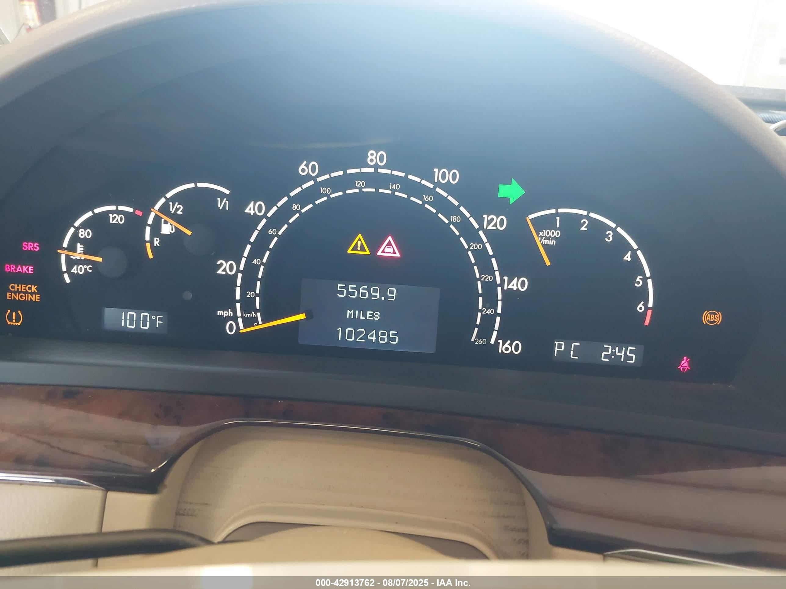 2006 Mercedes-benz S 500   Gold vin: WDBNG75J06A477413