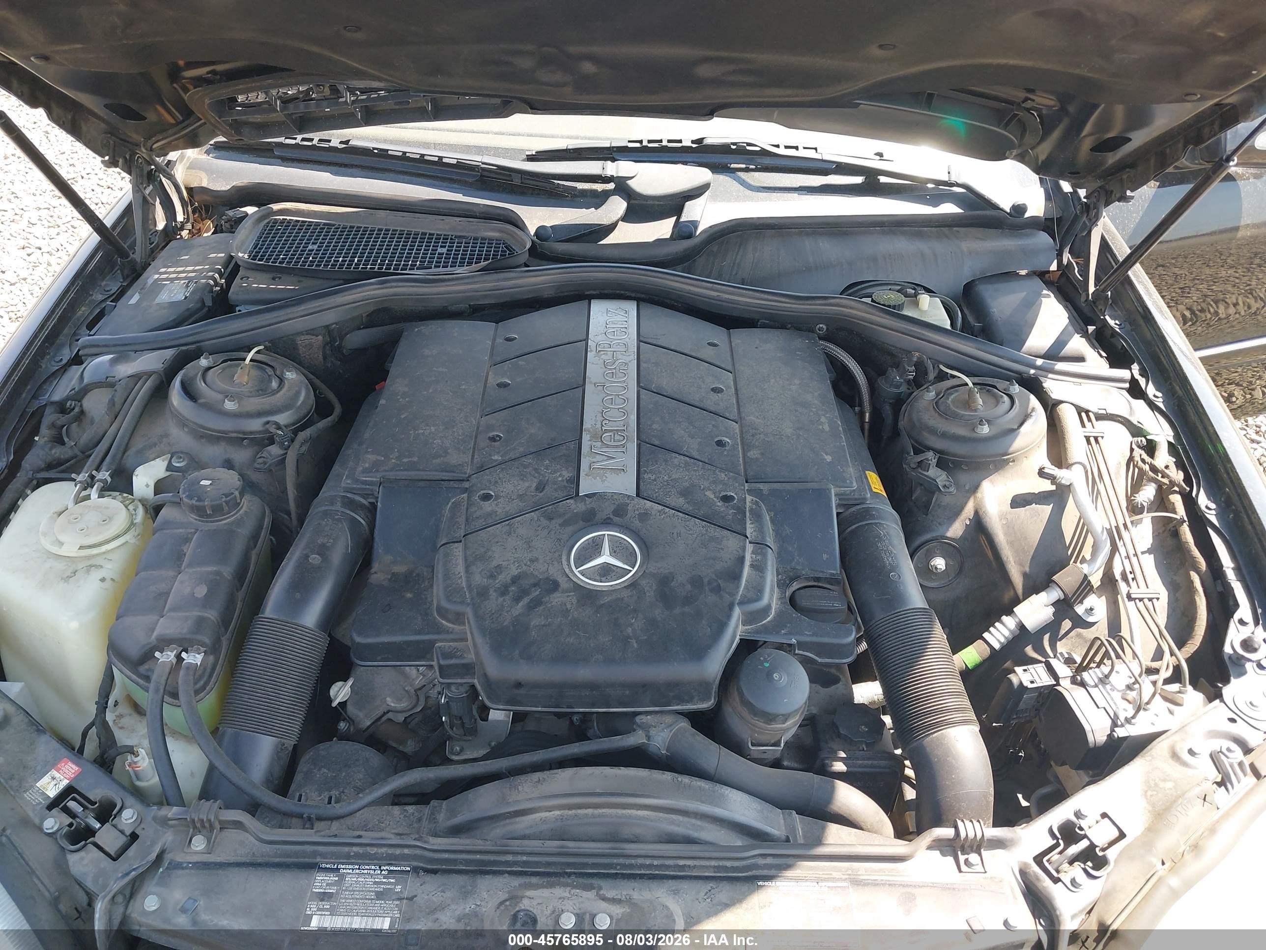 2000 Mercedes-benz S 500   Black vin: WDBNG75J0YA041051