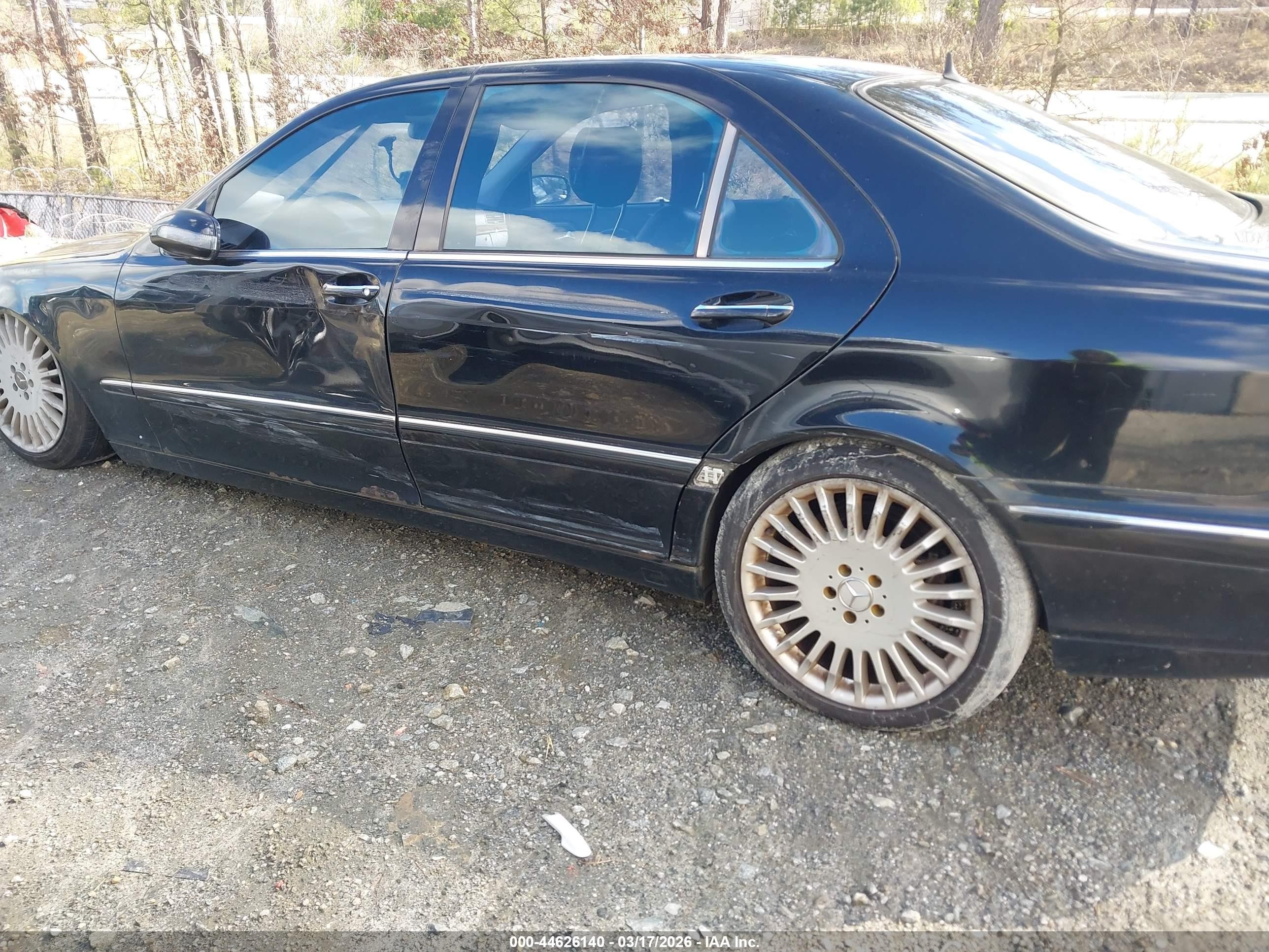 2001 Mercedes-benz S 500   Black vin: WDBNG75J11A158708
