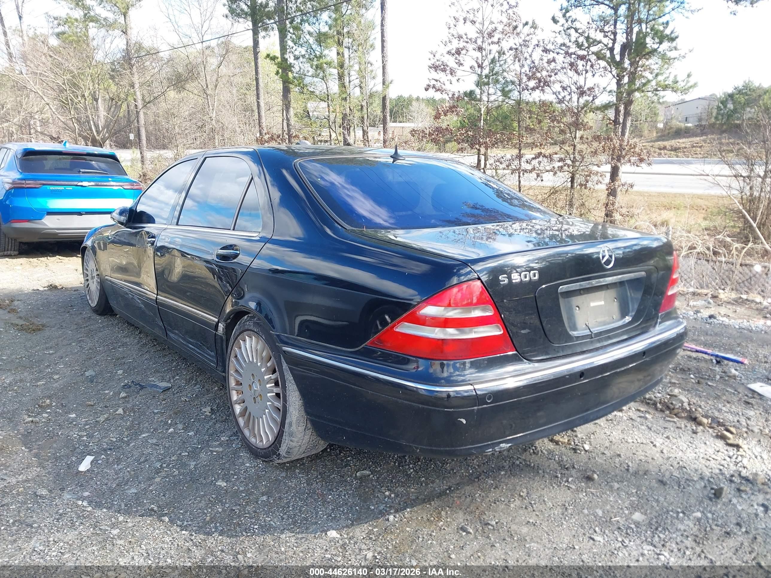 2001 Mercedes-benz S 500   Black vin: WDBNG75J11A158708