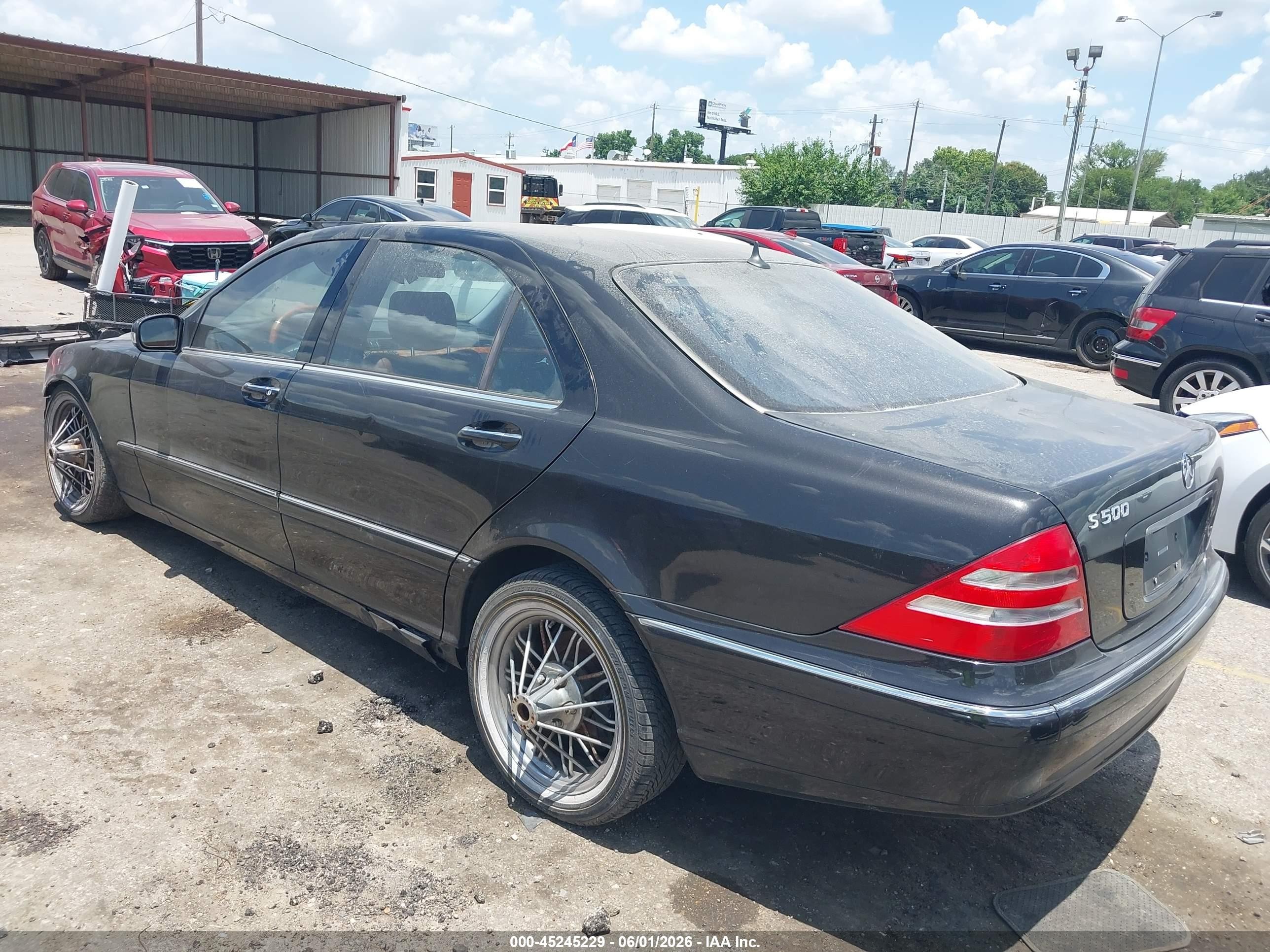 2002 Mercedes-benz S 500   Black vin: WDBNG75J12A241072