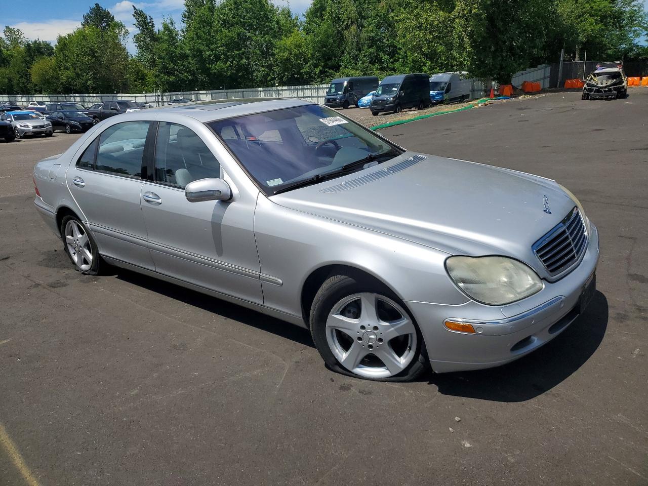 2002 Mercedes-benz S 500 Silver vin: WDBNG75J12A286612