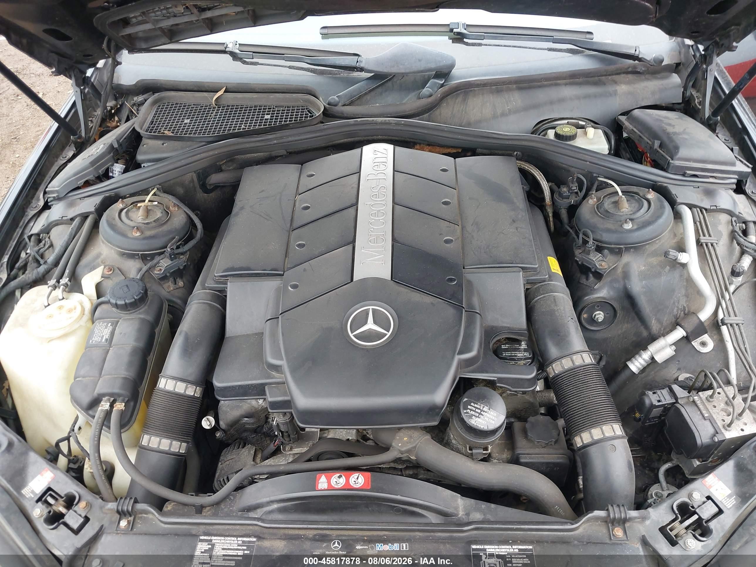 2005 Mercedes-benz S 500   Black vin: WDBNG75J15A440787