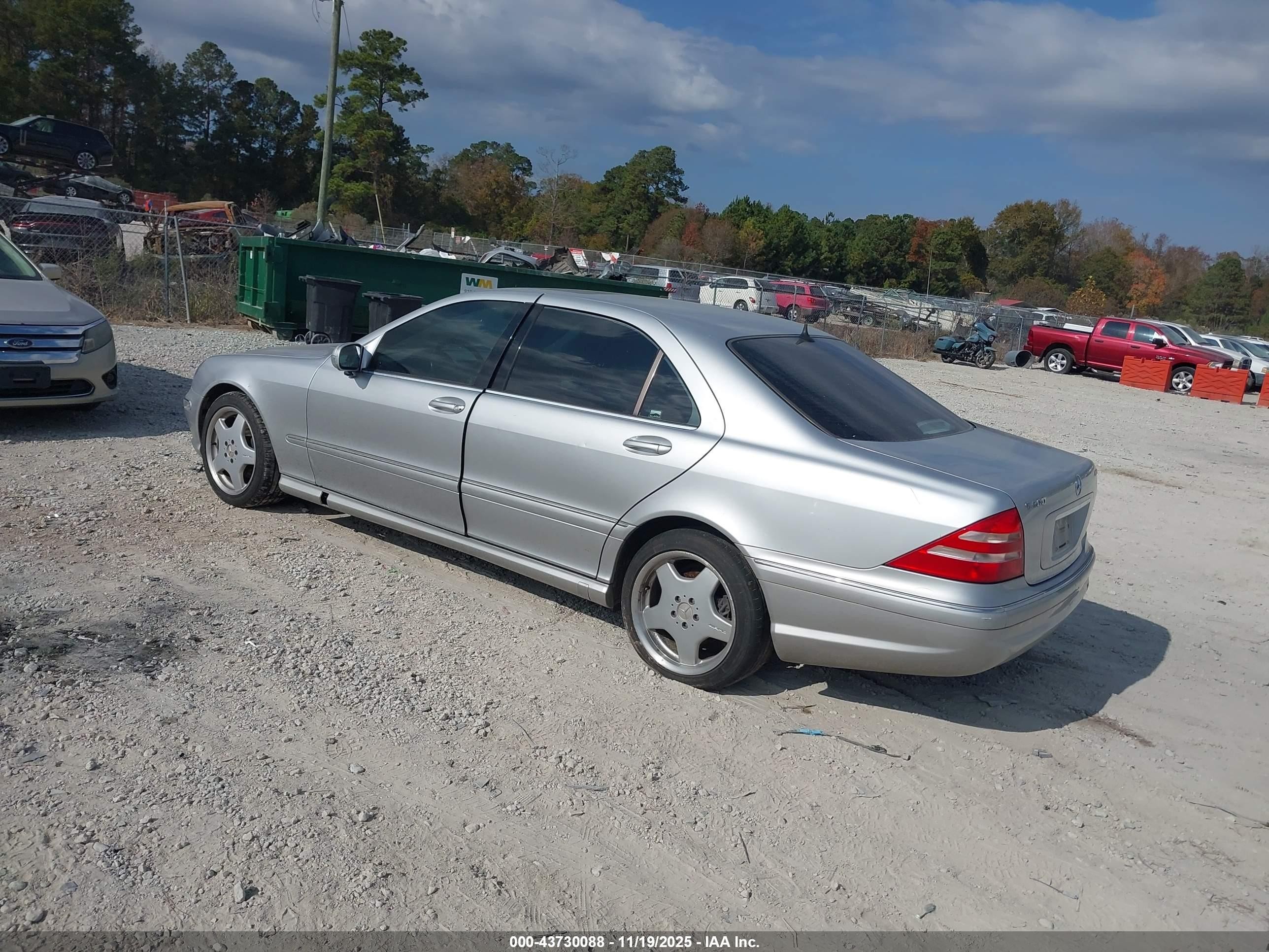 2000 Mercedes-benz S 500   Silver vin: WDBNG75J2YA096648