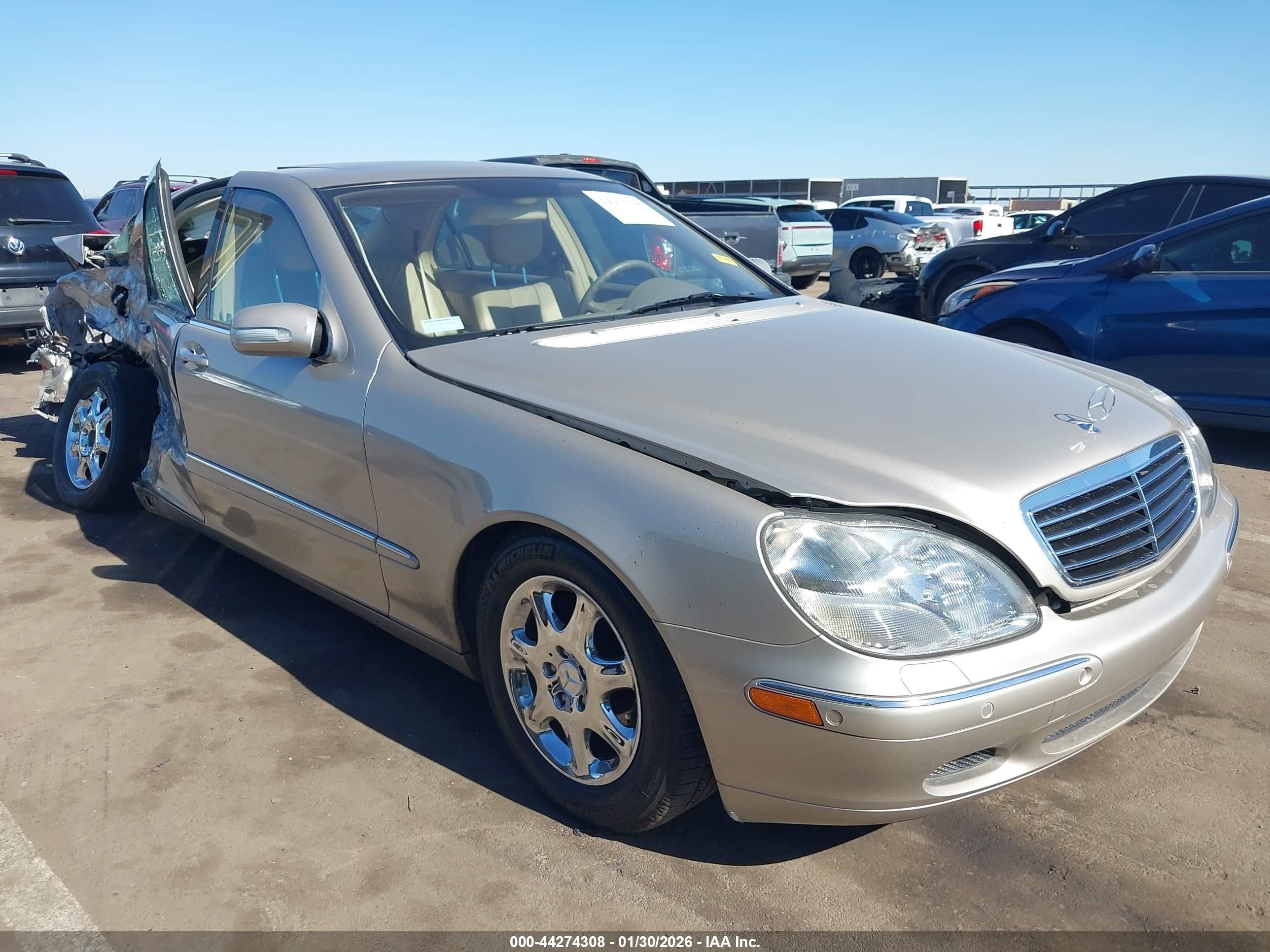 2000 Mercedes-benz S 500   Золотой vin: WDBNG75J3YA058765