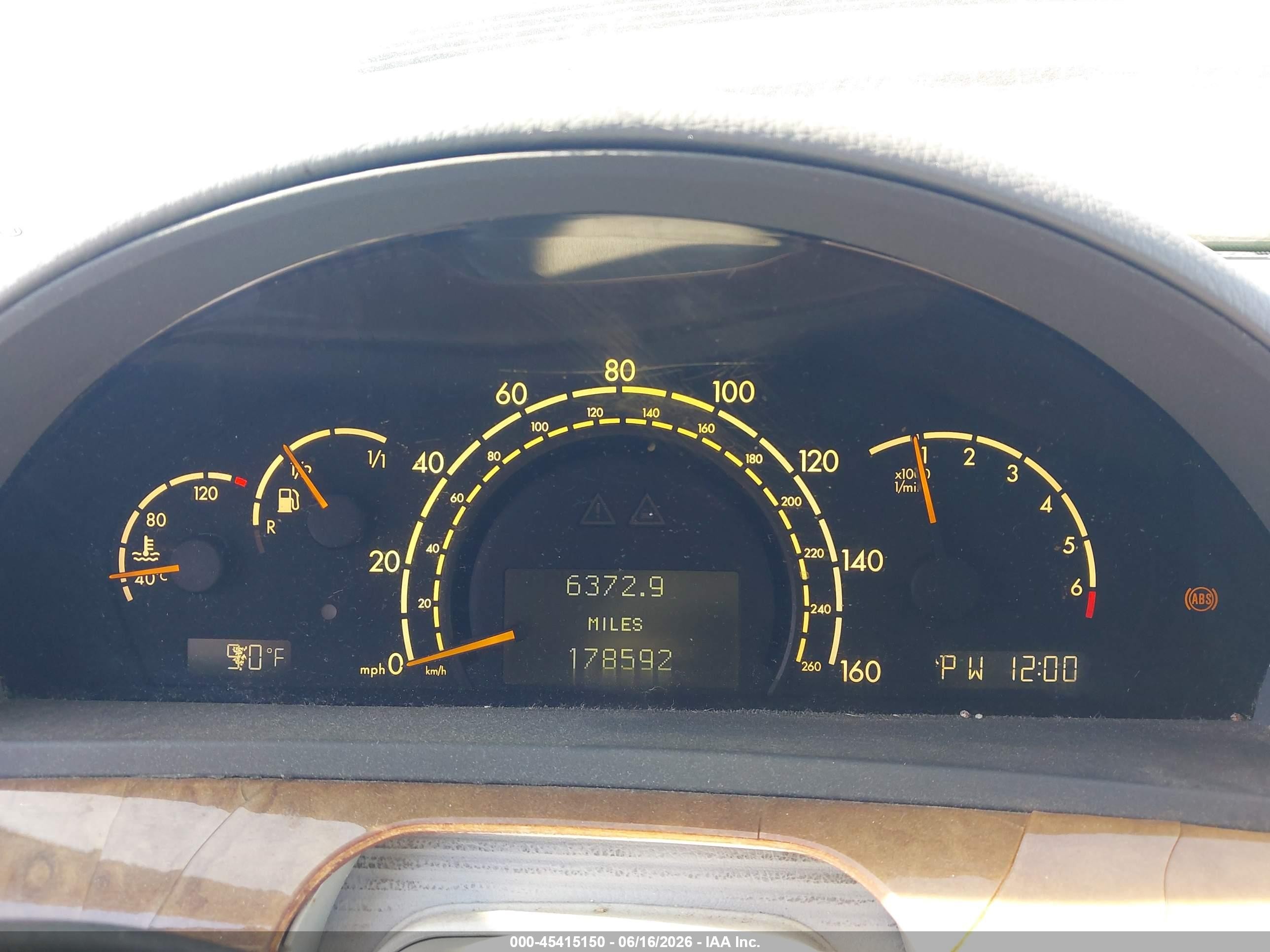 2000 Mercedes-benz S 500 Черный vin: WDBNG75J3YA121461